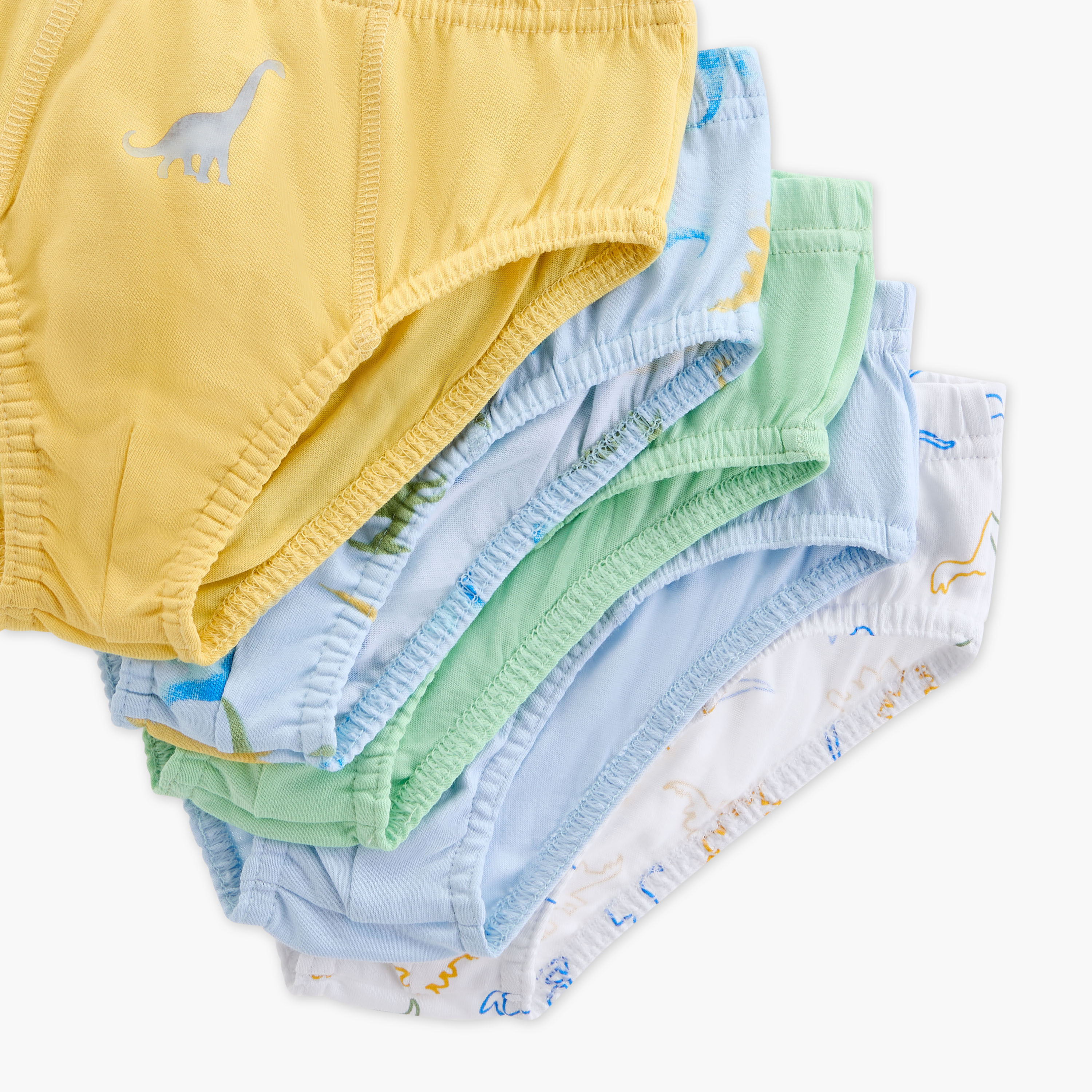 Juniors Dinosaur Print Briefs with Elasticated Waistband - Set of 5-boys-clothing-innerwear-boxersandbriefs-image-8