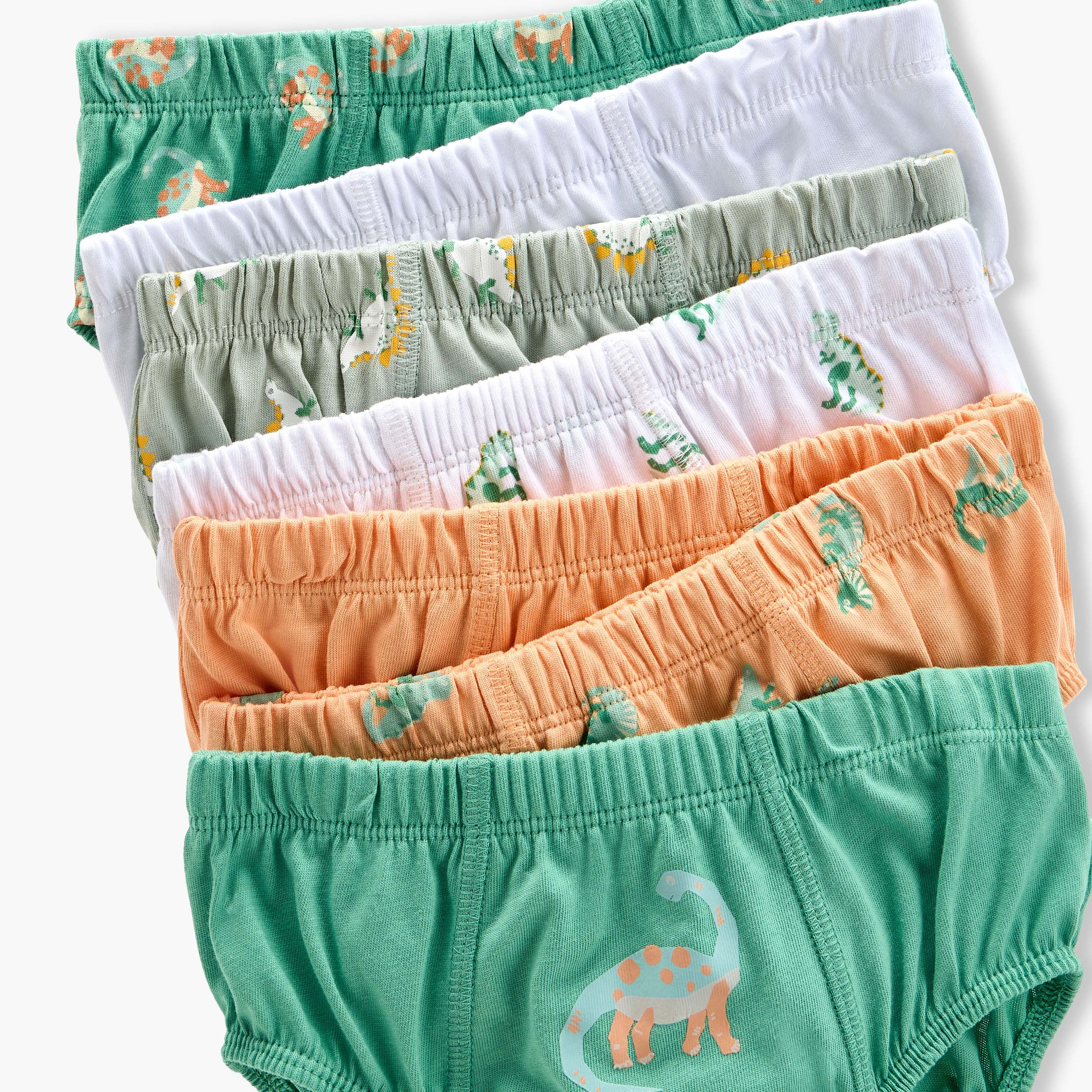 Juniors Dinosaur Print Briefs with Elasticated Waistband - Set of 7-boys-clothing-innerwear-boxersandbriefs-image-9