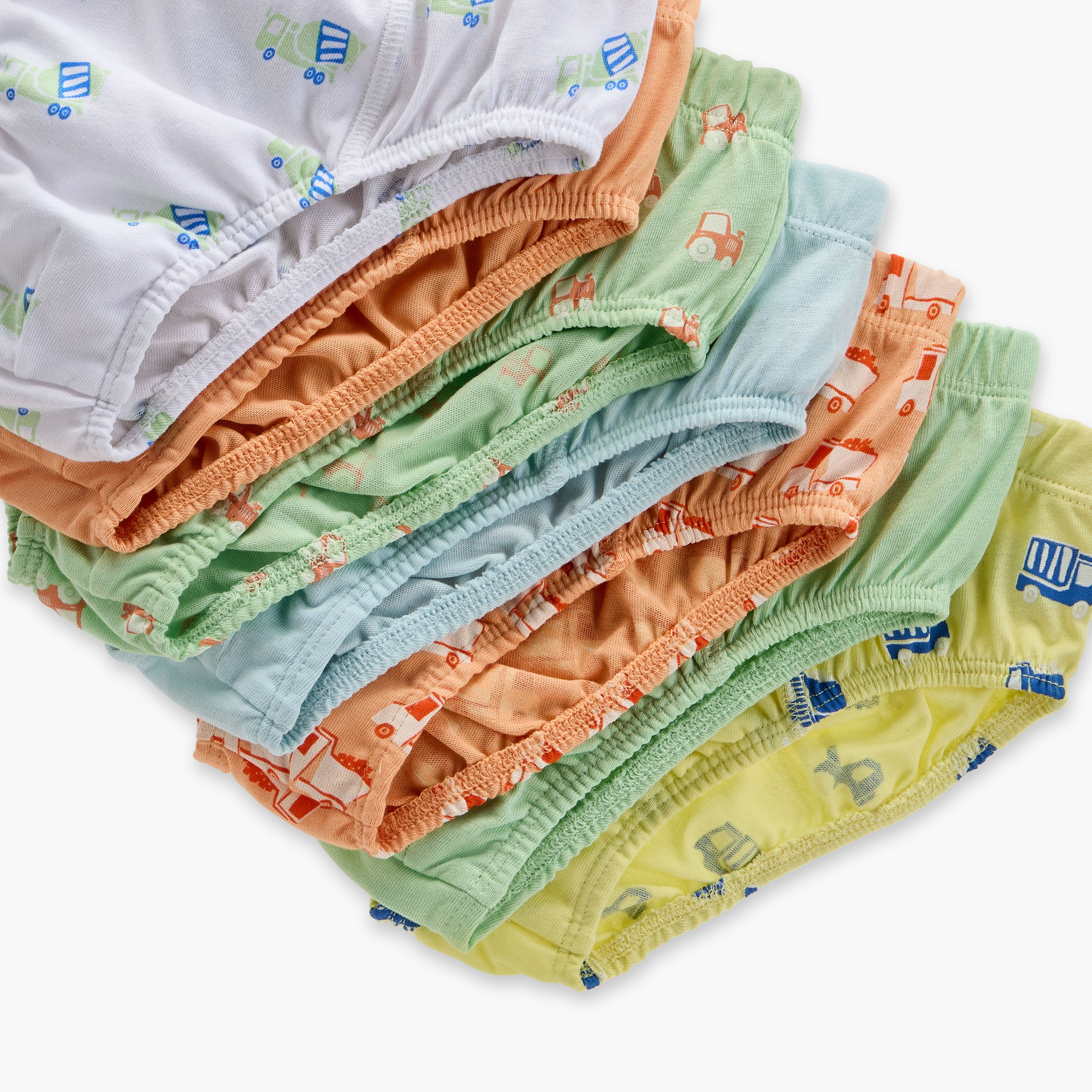 Juniors Construction Vehicle Print Briefs with Elasticated Waistband - Set of 7-boys-clothing-innerwear-boxersandbriefs-image-10