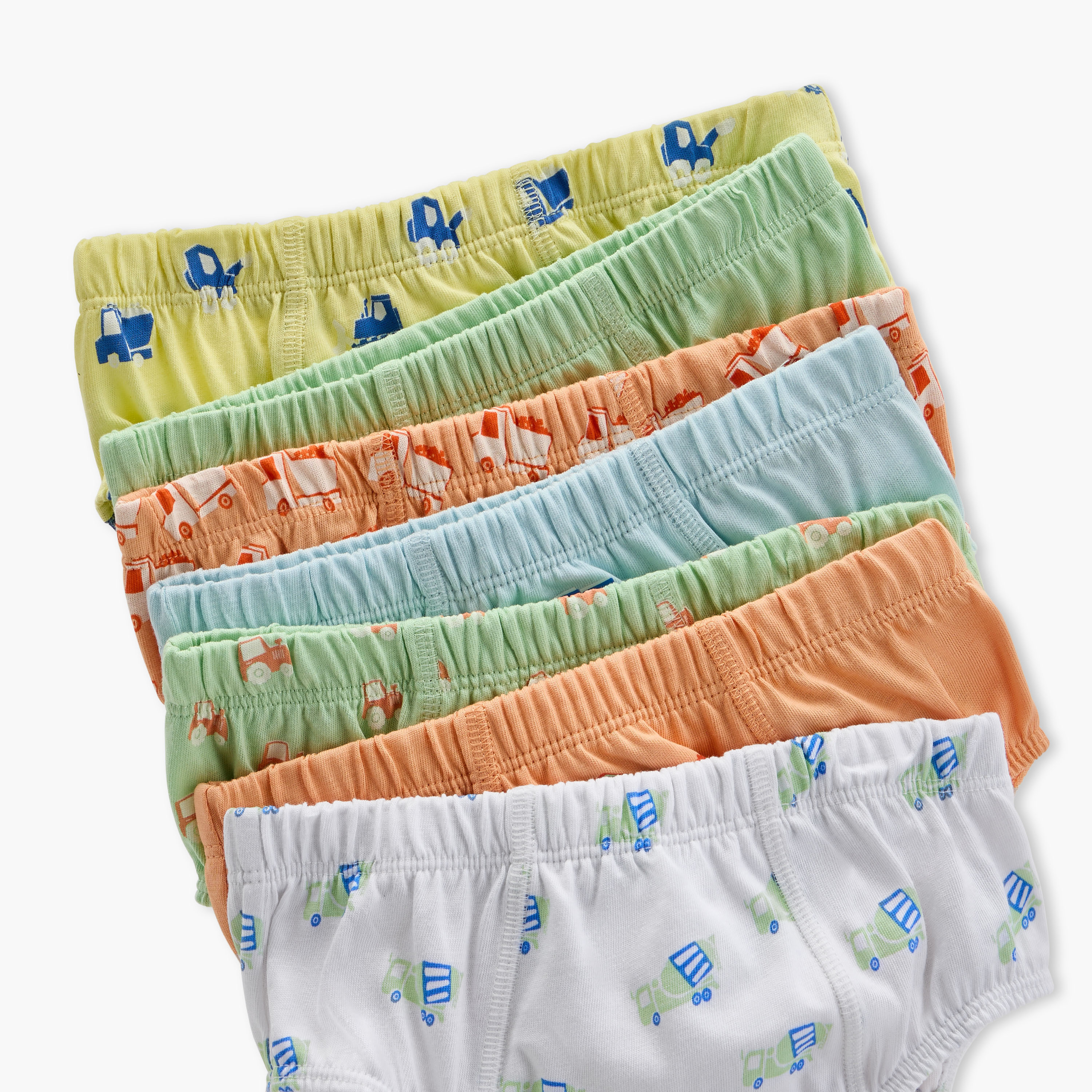 Juniors Construction Vehicle Print Briefs with Elasticated Waistband - Set of 7-boys-clothing-innerwear-boxersandbriefs-image-9
