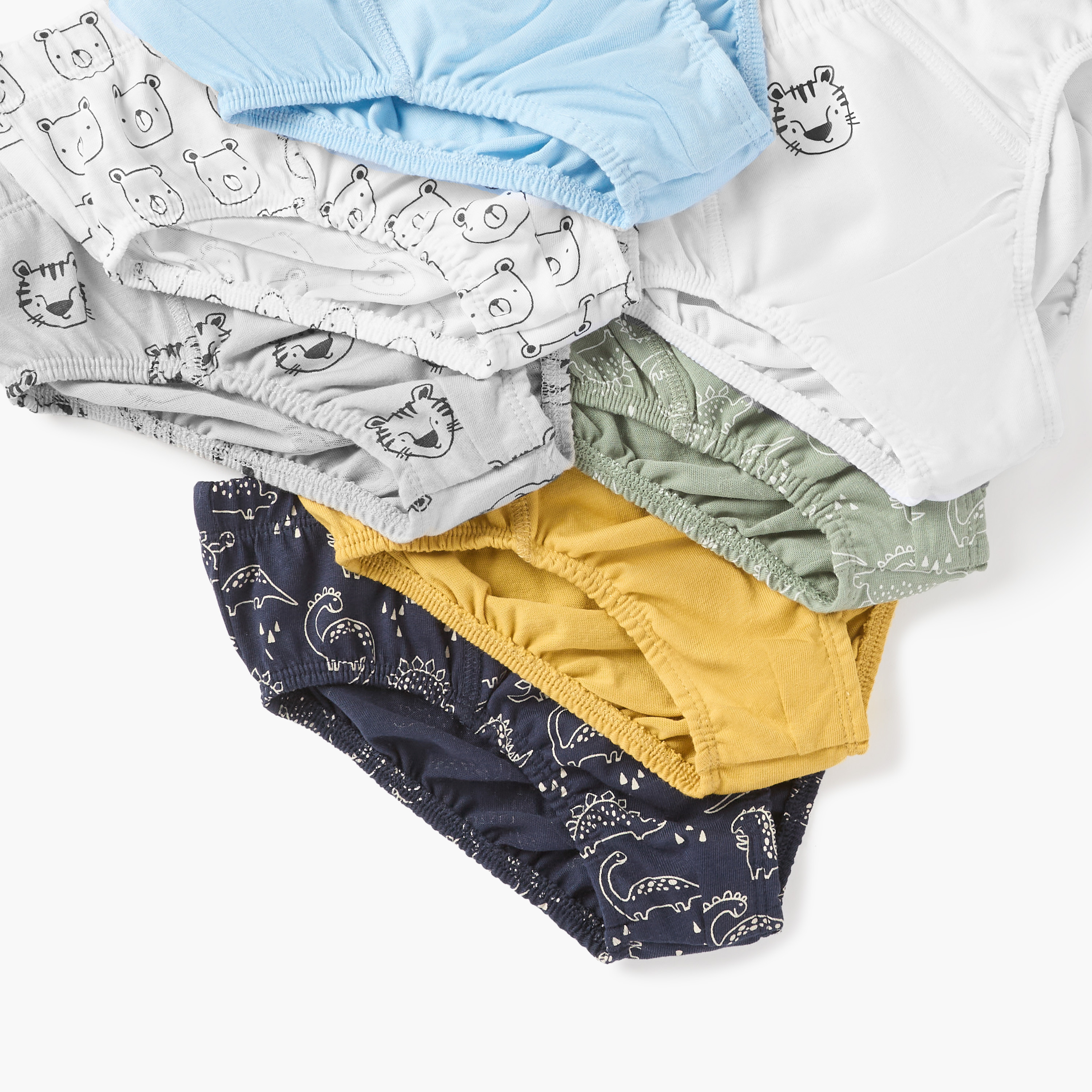 Juniors Printed Briefs with Elasticated Waistband - Set of 7-baby-boys-clothing-innerwear-image-4