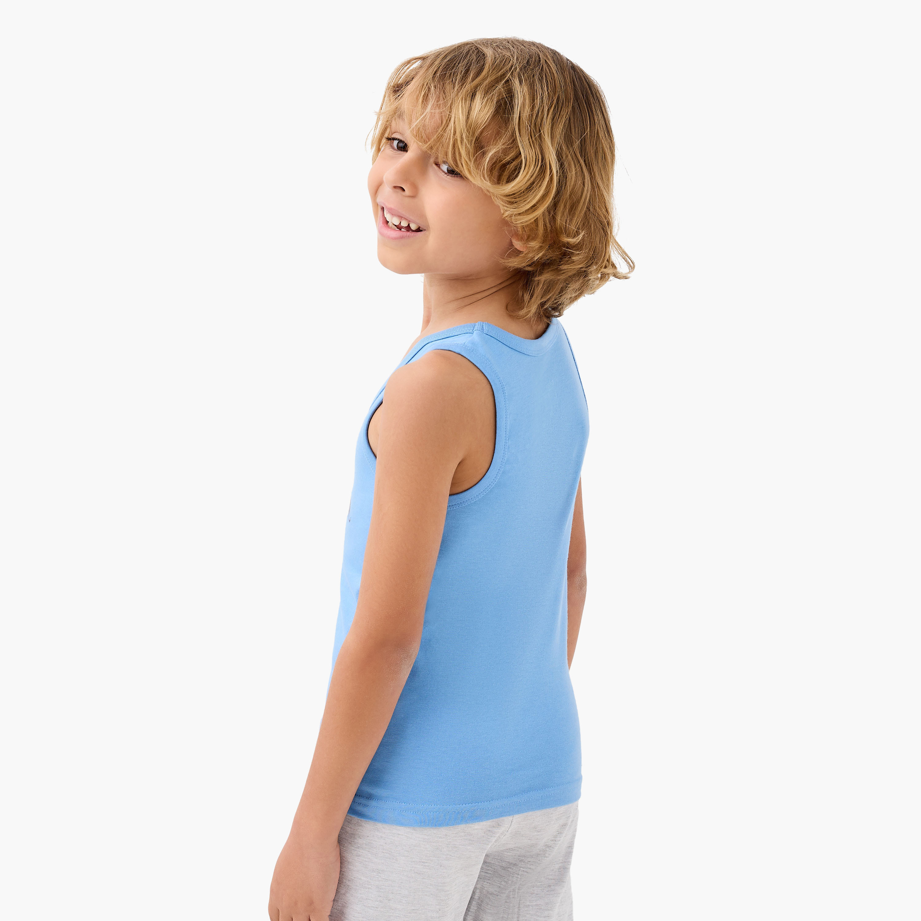 Juniors Printed Vest with Round Neck - Set of 3-boys-clothing-innerwear-vests-image-4