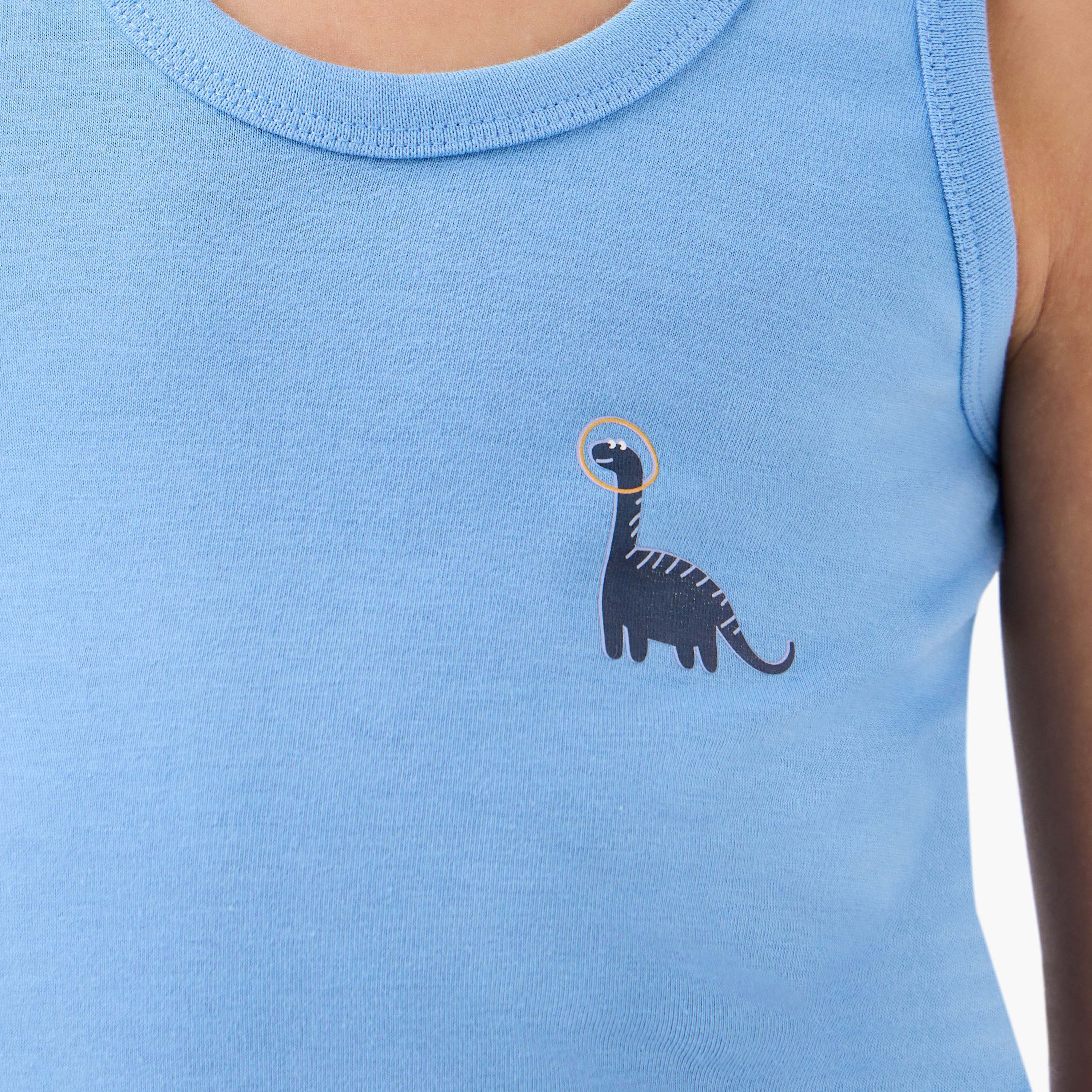 Juniors Printed Vest with Round Neck - Set of 3-boys-clothing-innerwear-vests-image-6