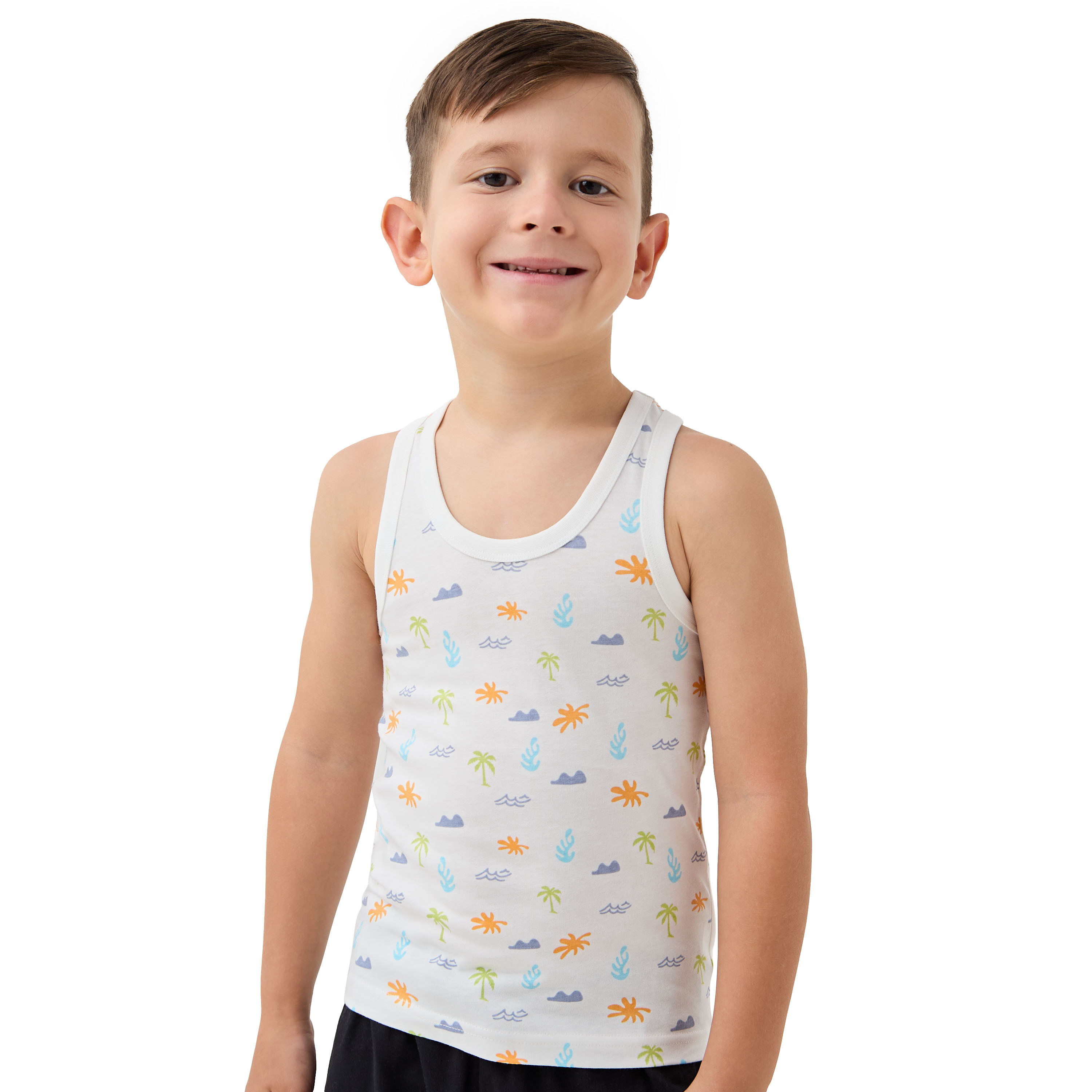 Juniors Printed Vest - Set of 3-baby-boys-clothing-innerwear-image-2
