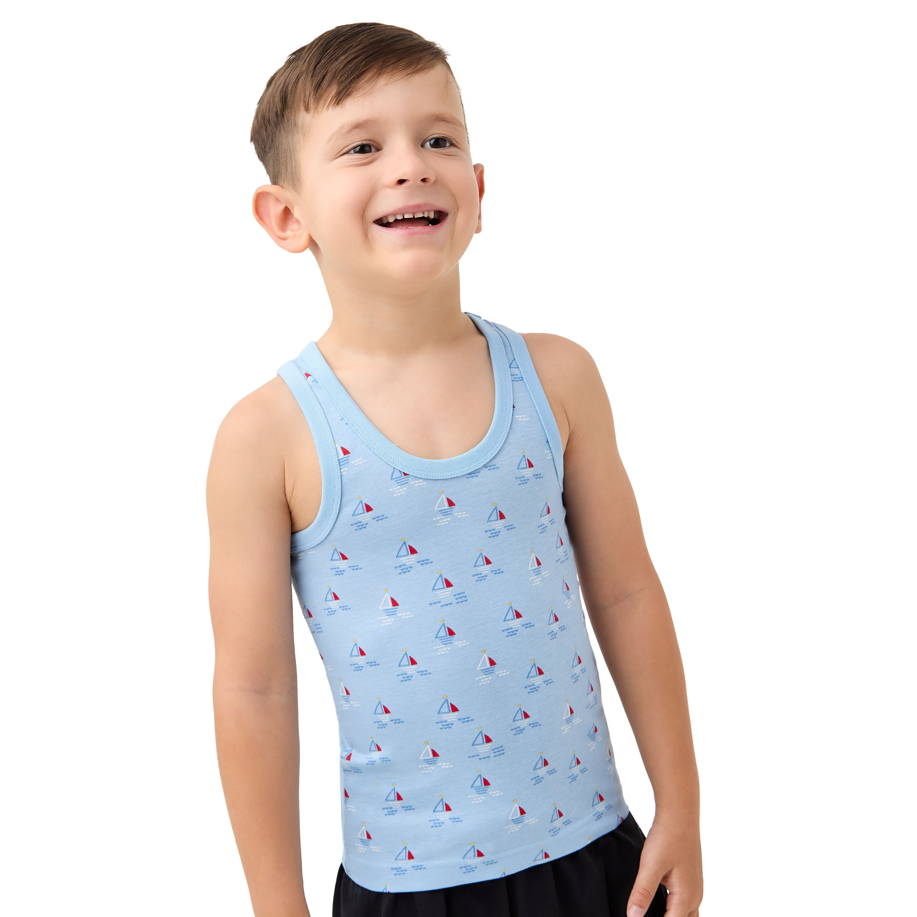 Juniors Printed Vest - Set of 3-boys-clothing-innerwear-vests-image-2