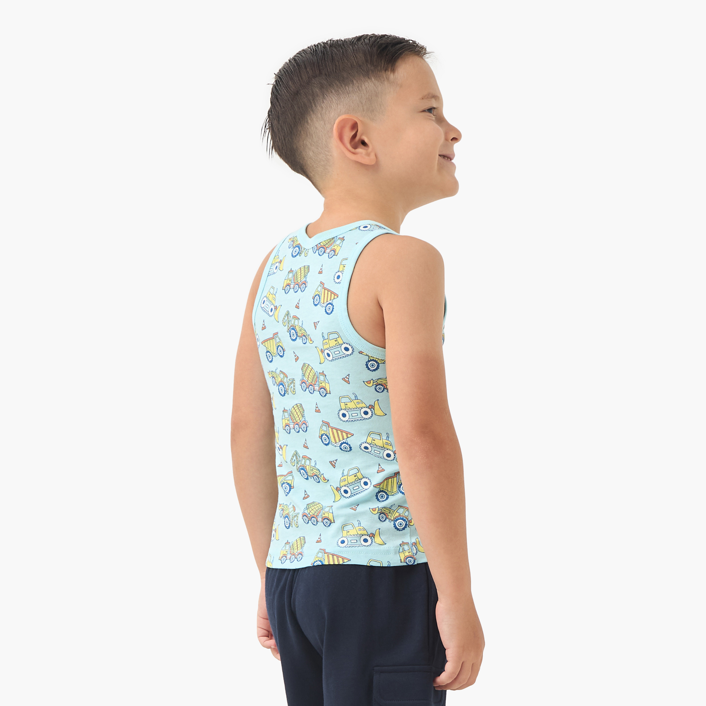 Juniors Printed Vest with Round Neck - Set of 3-boys-clothing-innerwear-vests-image-4
