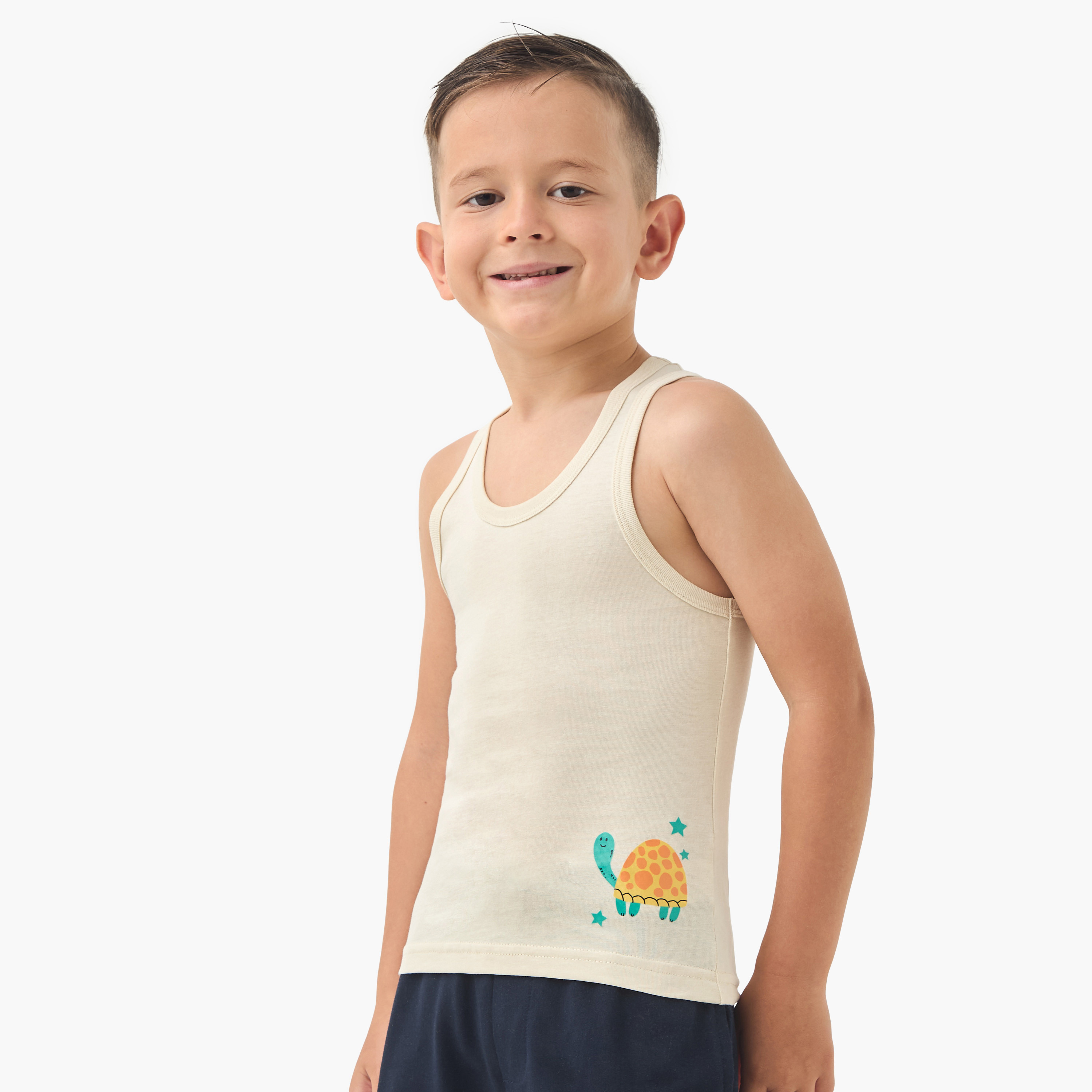 Juniors Printed Vest with Round Neck - Set of 7-boys-clothing-innerwear-vests-image-12