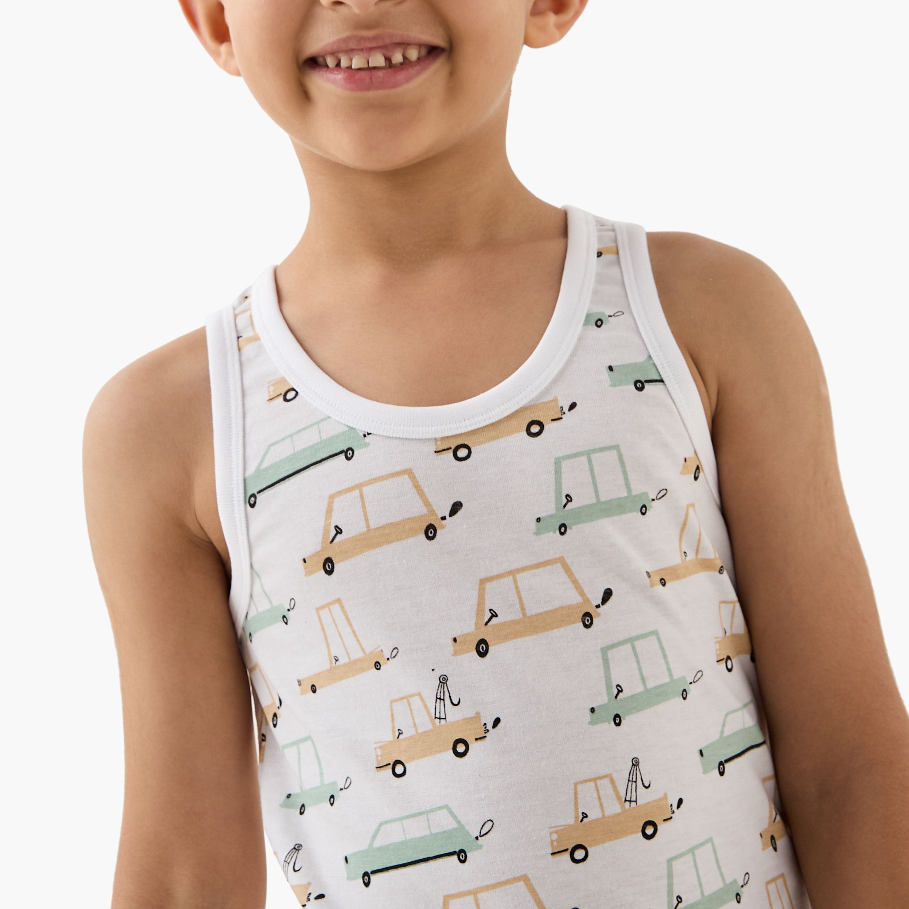 Juniors Printed Vest - Set of 7-boys-clothing-innerwear-vests-image-10