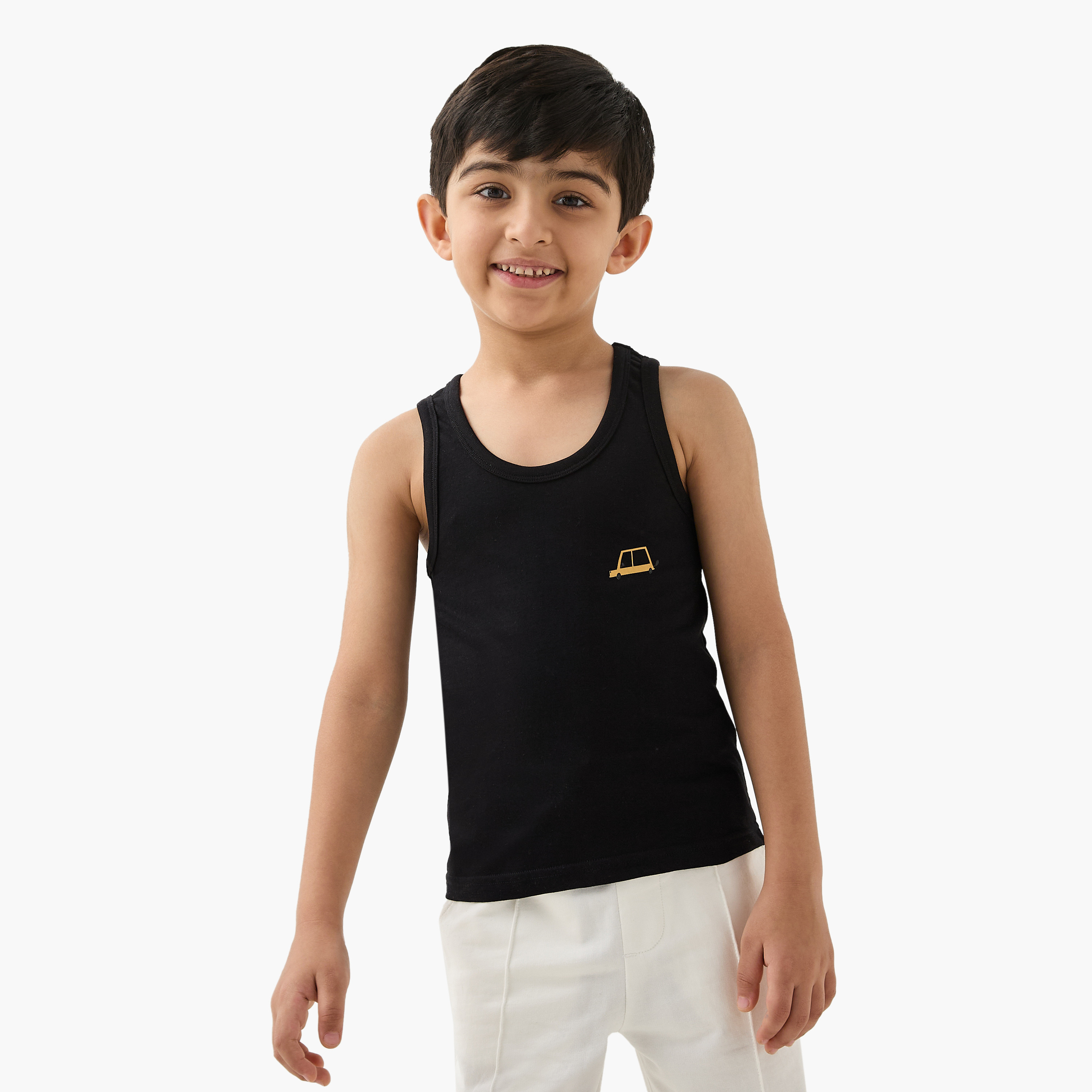 Juniors Printed Vest - Set of 7-boys-clothing-innerwear-vests-image-3