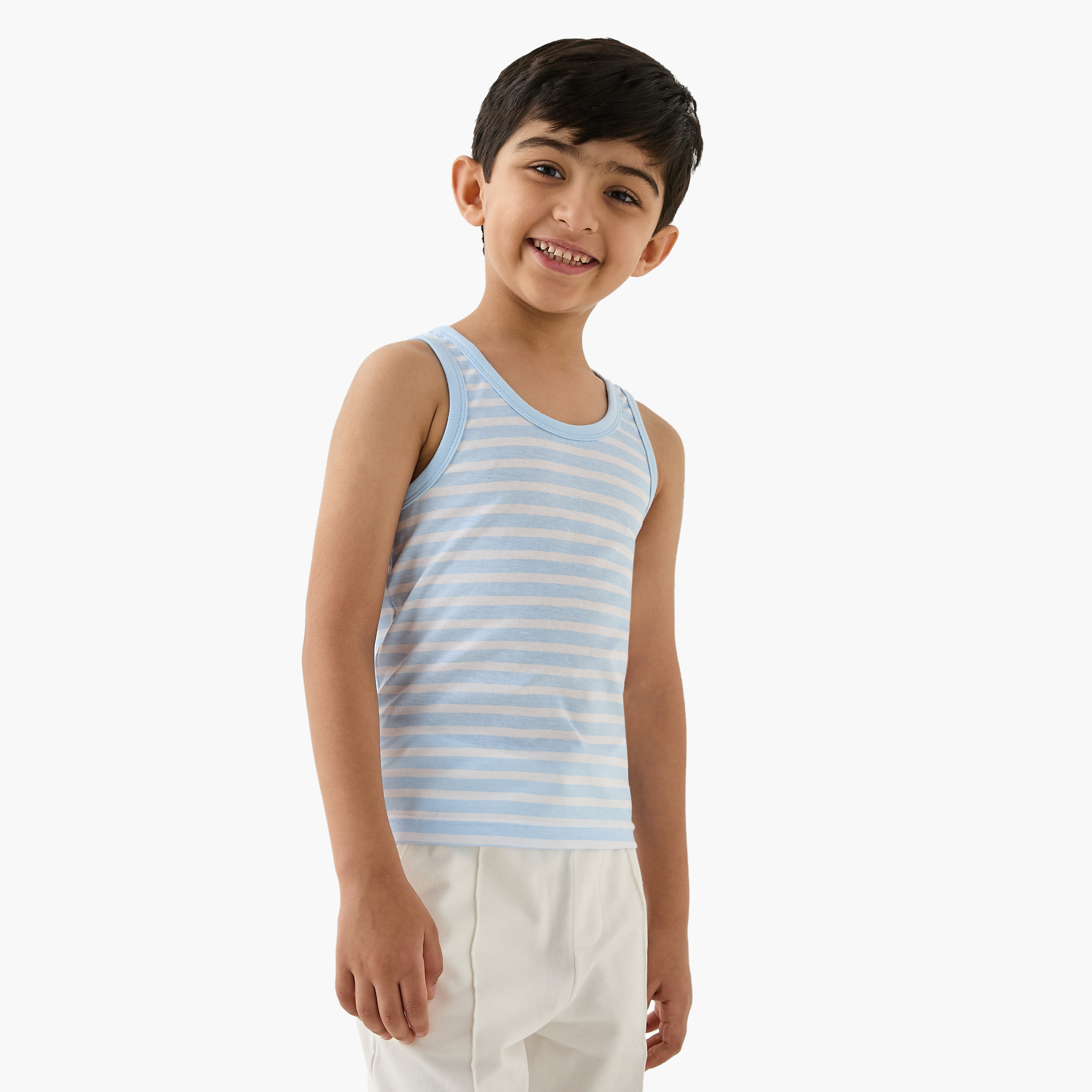 Juniors Printed Vest - Set of 7-boys-clothing-innerwear-vests-image-4