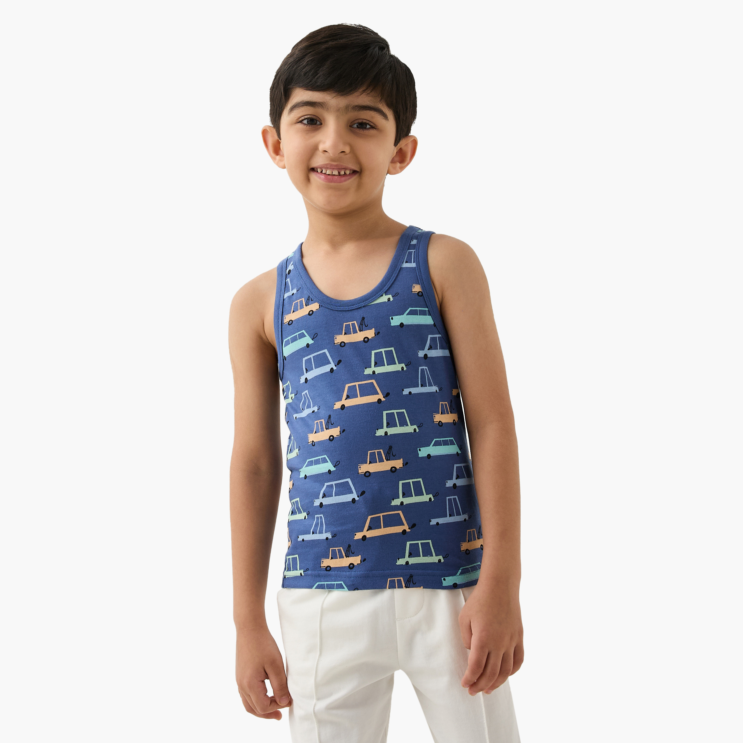 Juniors Printed Vest - Set of 7-boys-clothing-innerwear-vests-image-7