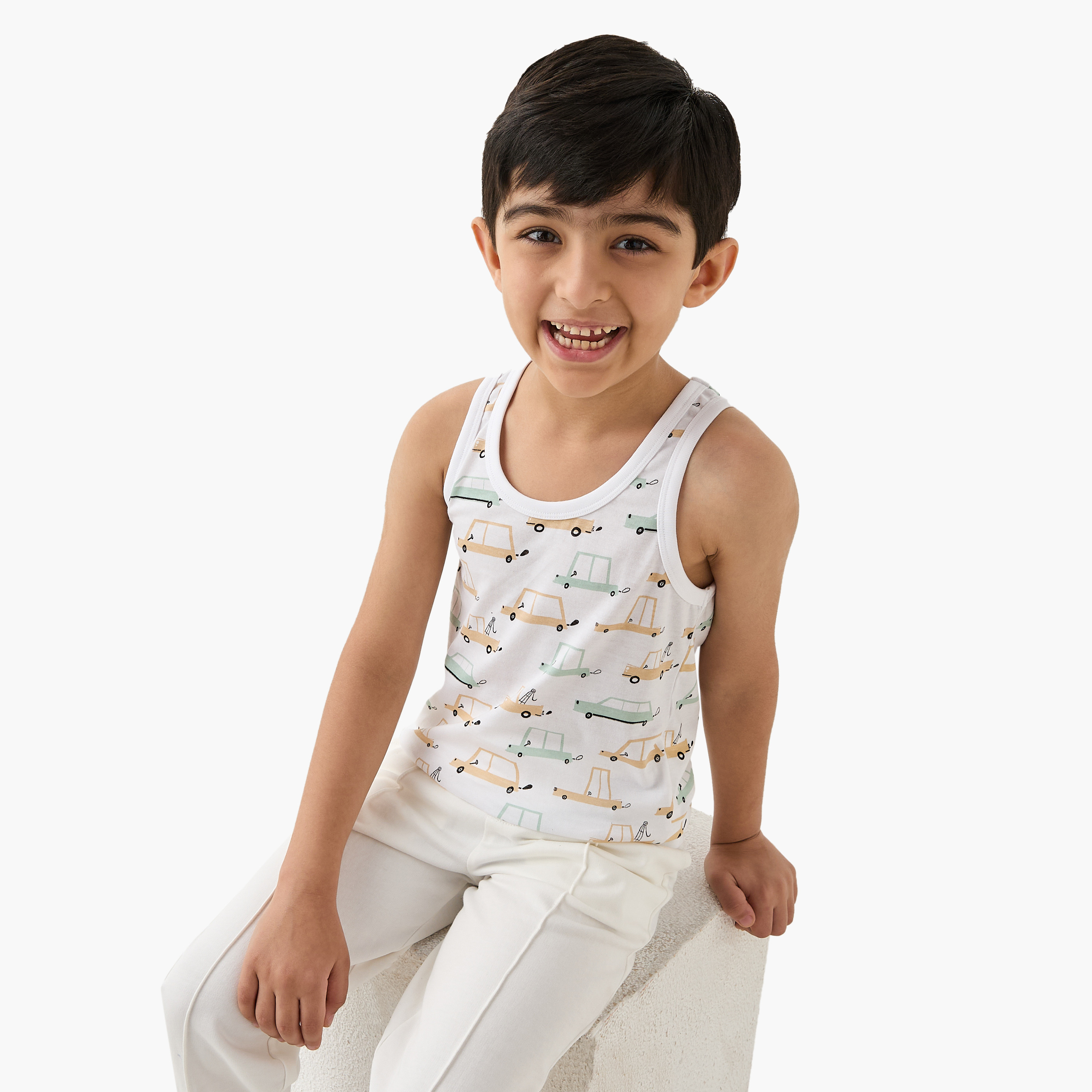 Juniors Printed Vest - Set of 7-boys-clothing-innerwear-vests-image-8