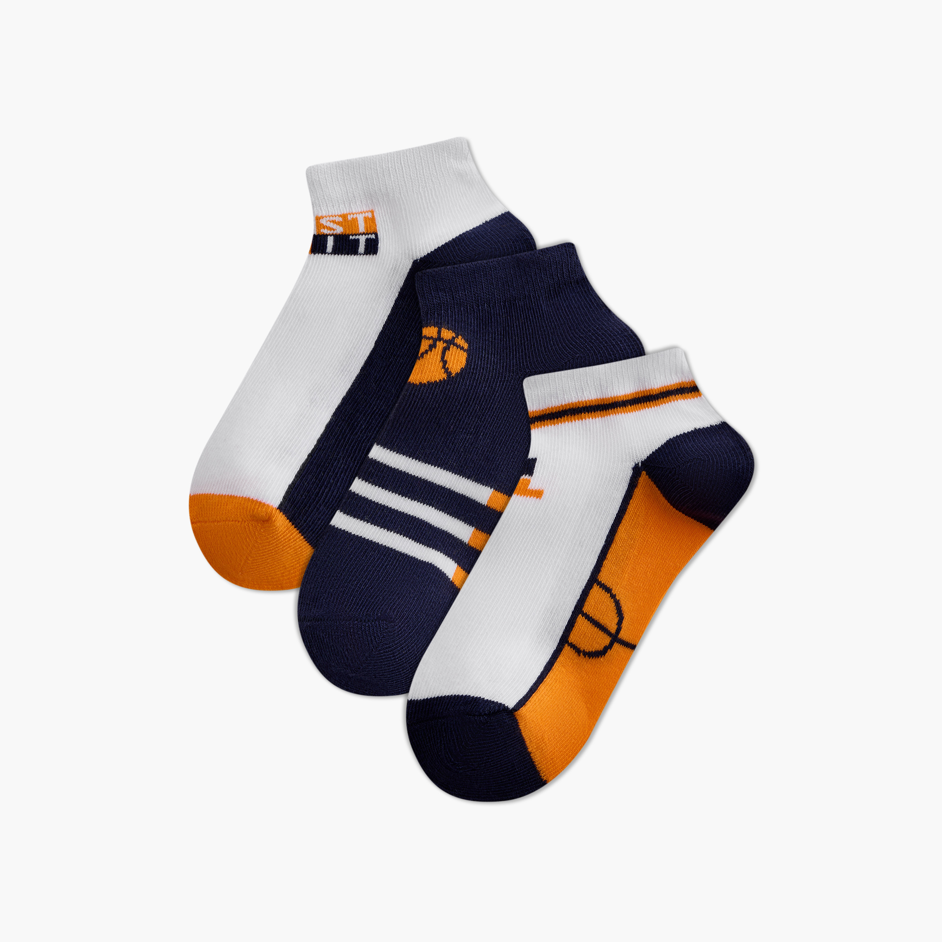 Juniors Assorted Ankle Length Socks - Set of 3-baby-boys-accessories-socks-image-1