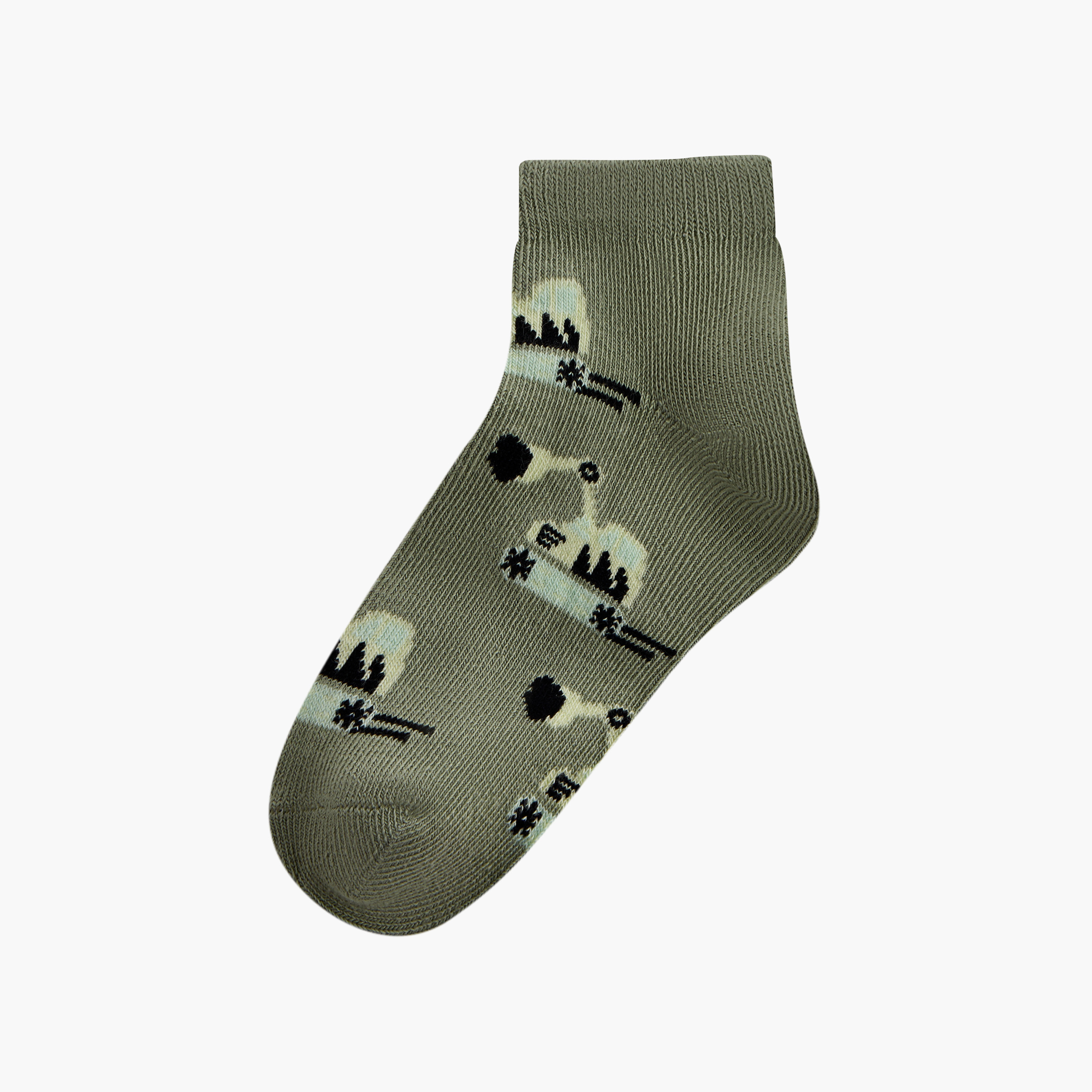Juniors Vehicle Print Ankle Length Socks - Set of 3-baby-boys-accessories-socks-image-2
