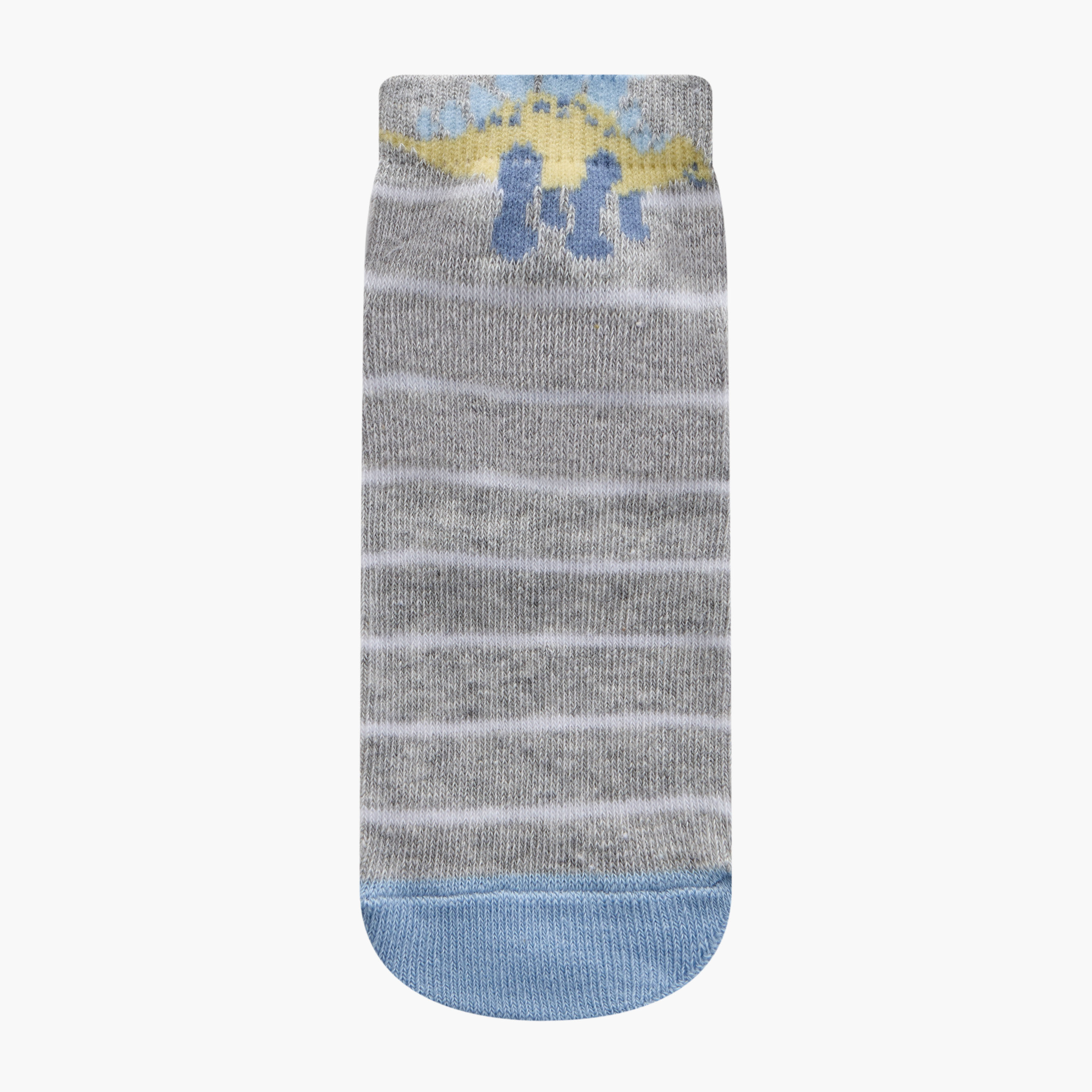 Juniors Rhino Print Ankle Length Socks - Set of 3-baby-boys-accessories-socks-image-2