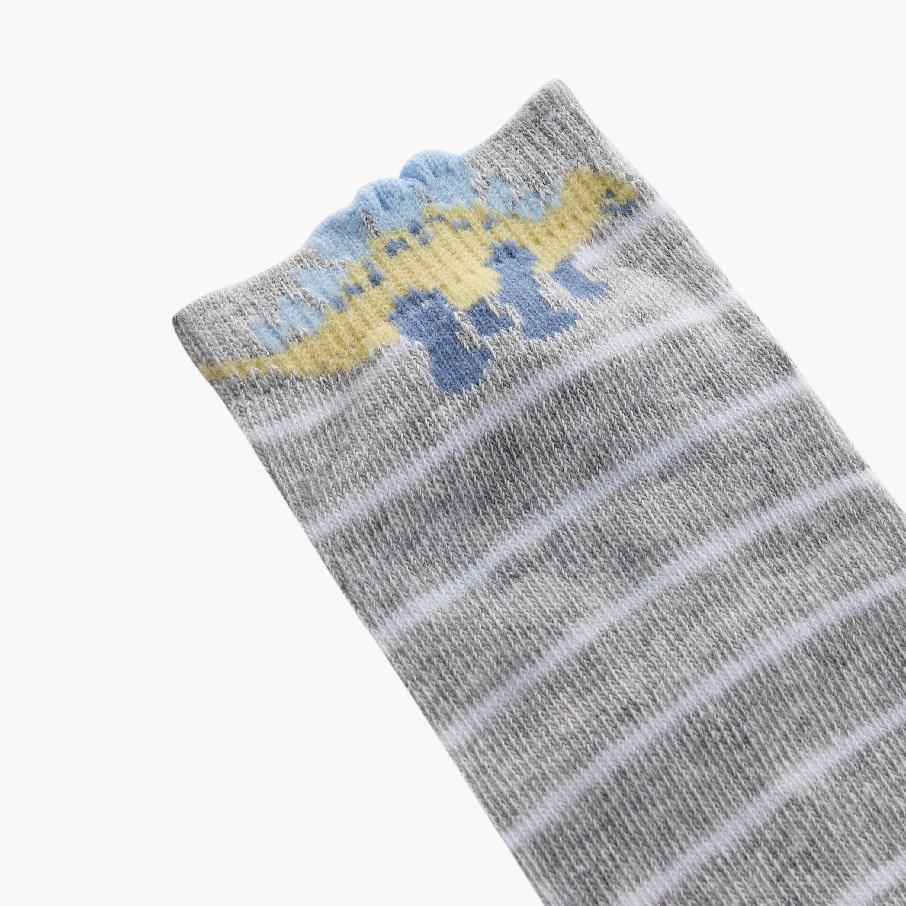 Juniors Rhino Print Ankle Length Socks - Set of 3-baby-boys-accessories-socks-image-5