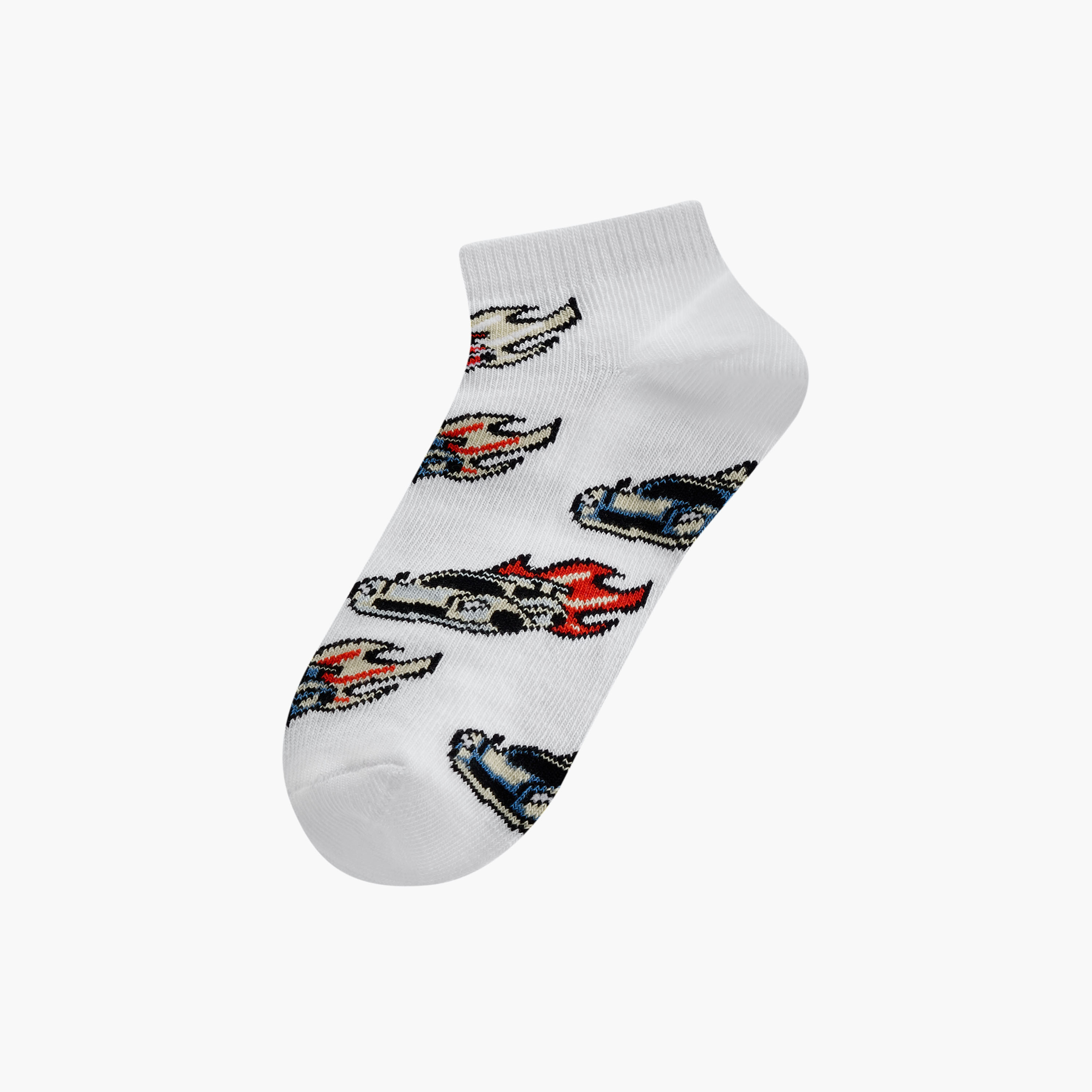 Juniors Printed Ankle Length Socks - Set of 3-boys-accessories-socks-image-2
