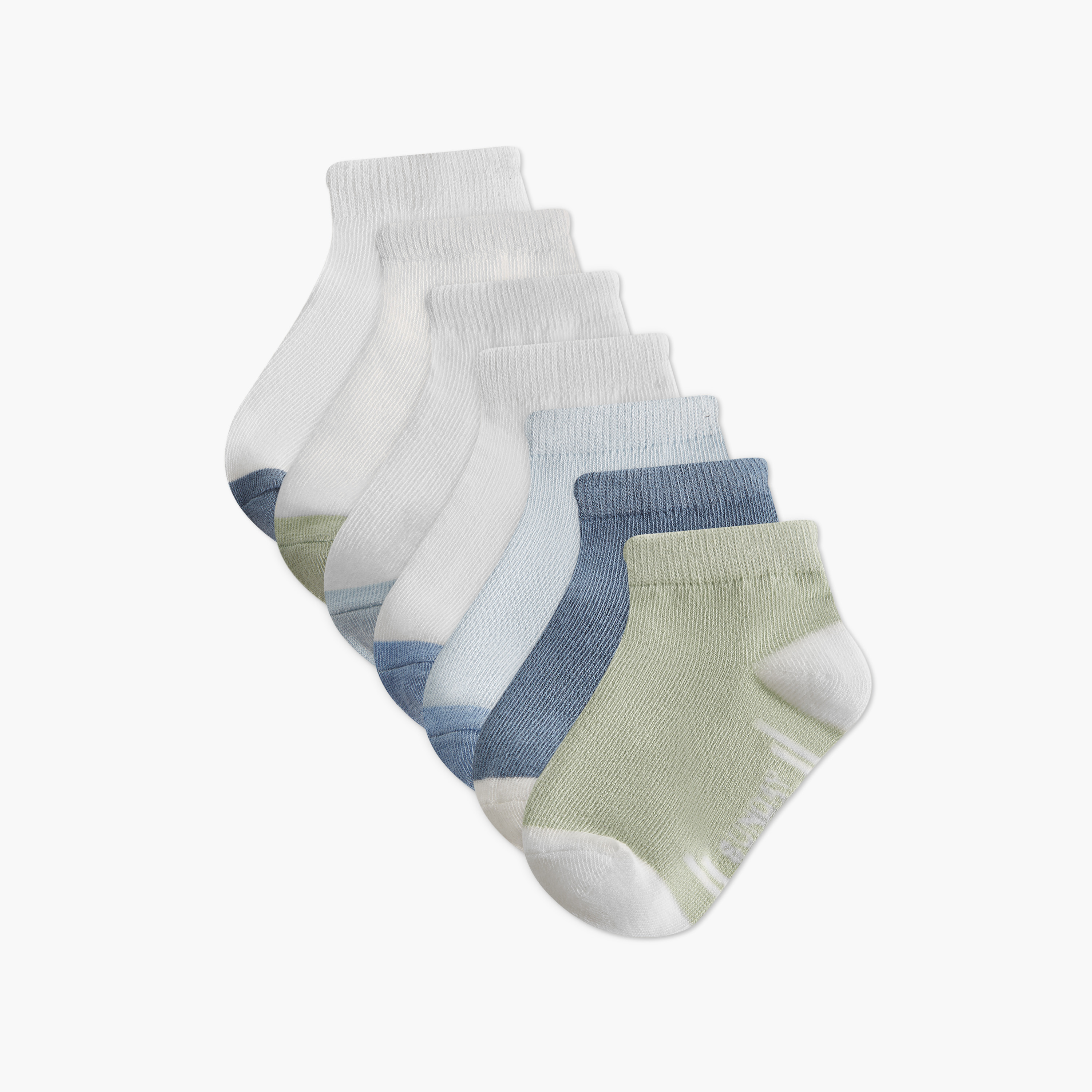 طقم جوارب بطول الكاحل 7 أزواج بطبعات أيام الأسبوع من جونيورز-boys-accessories-socks-image-1