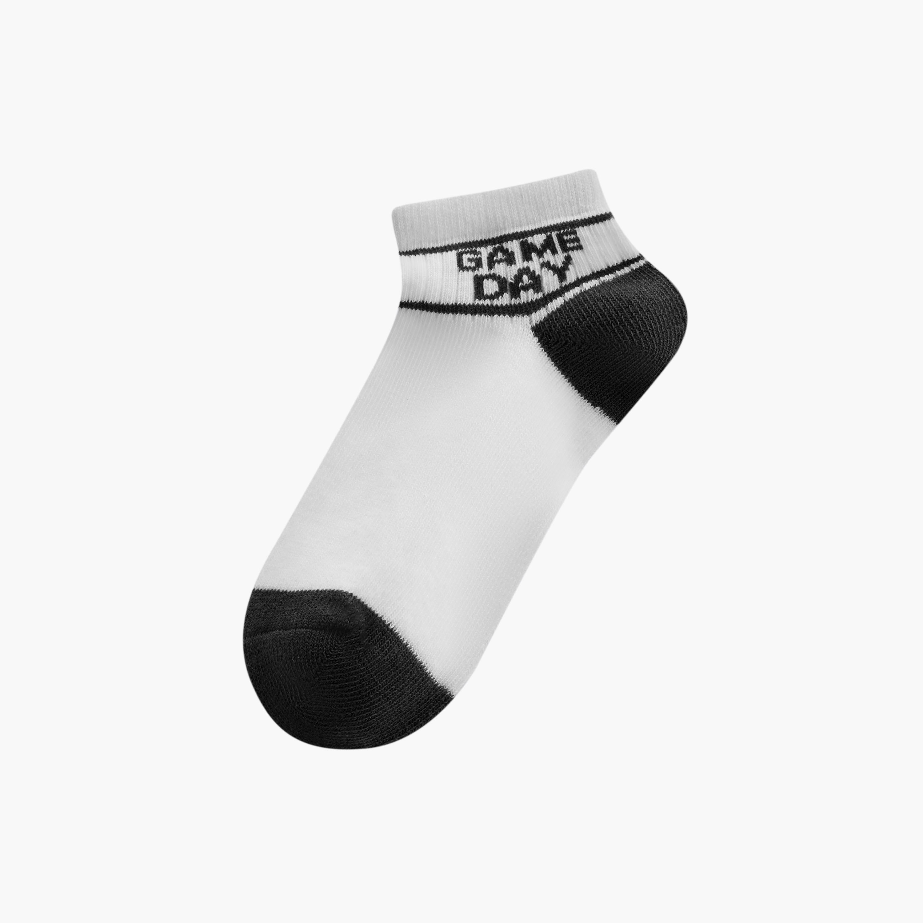 Juniors Slogan Print Ankle Length Socks - Set of 7-boys-accessories-socks-image-2