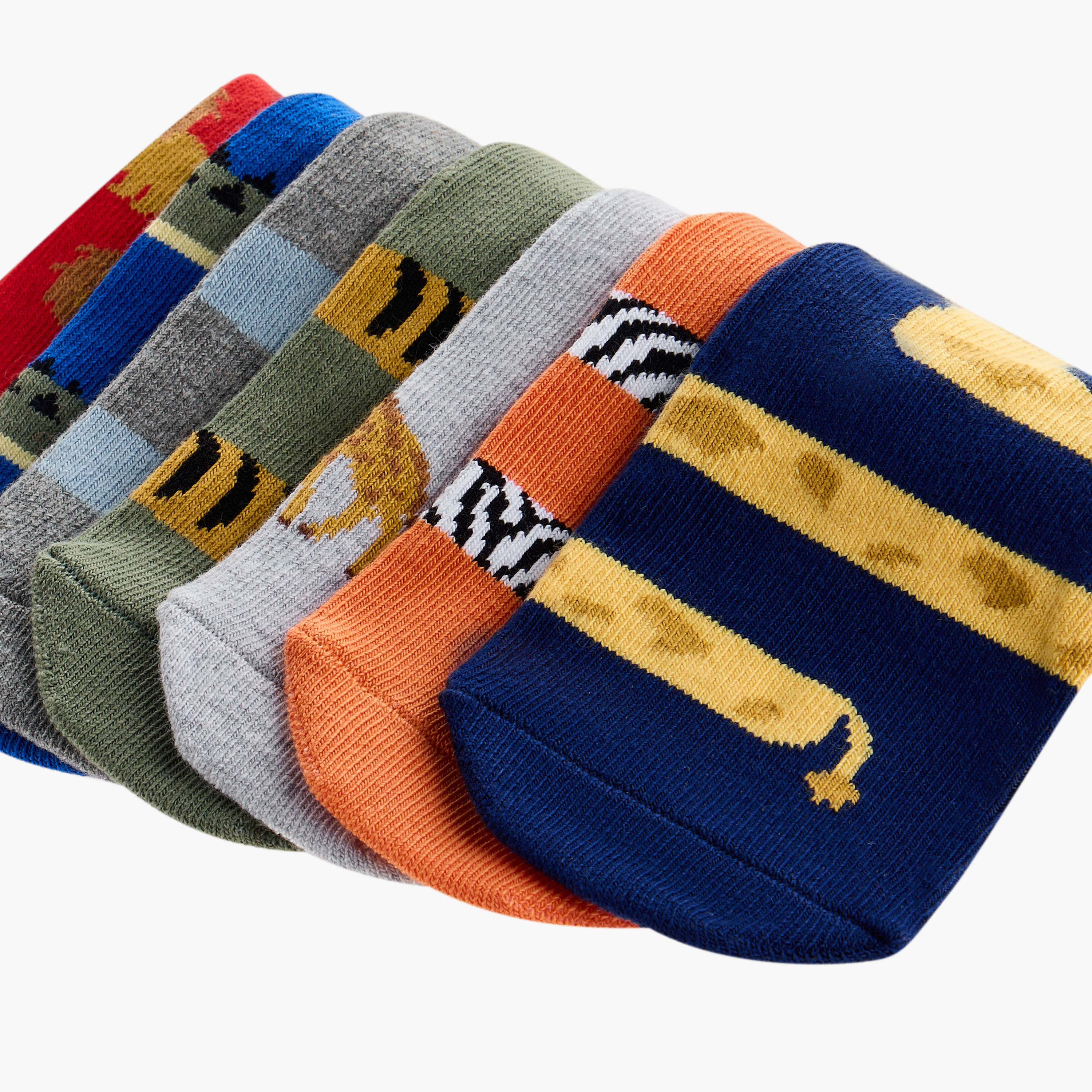 Juniors Animal Print Ankle Length Socks - Set of 7-boys-accessories-socks-image-3