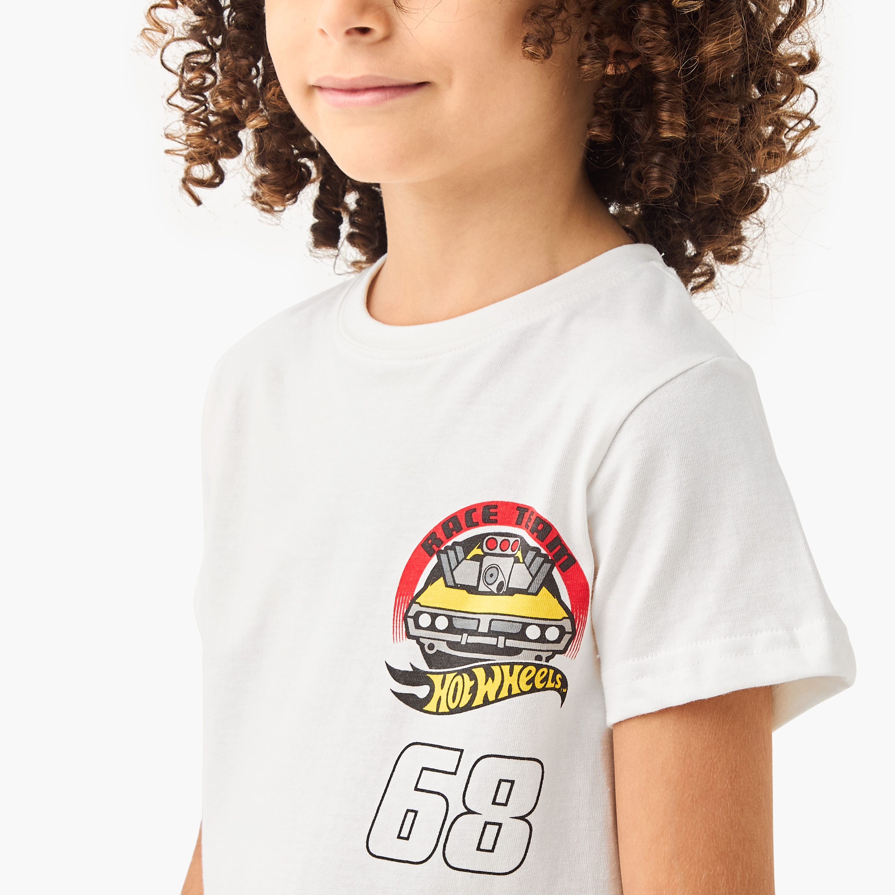 Hot Wheels Print T-shirt and Pyjama Set-boys-clothing-nightwear-image-5