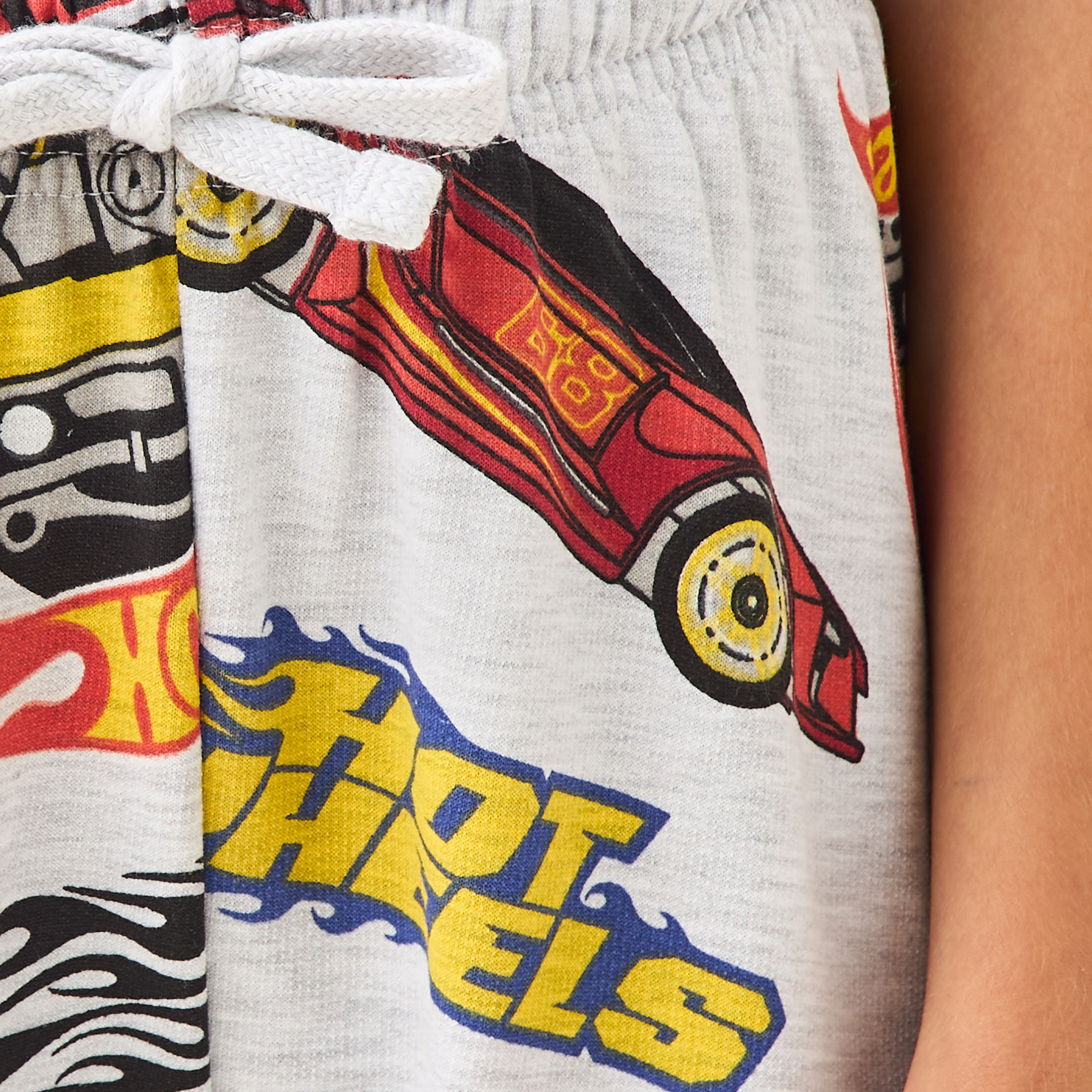 Hot Wheels Print T-shirt and Pyjama Set-boys-clothing-nightwear-image-6