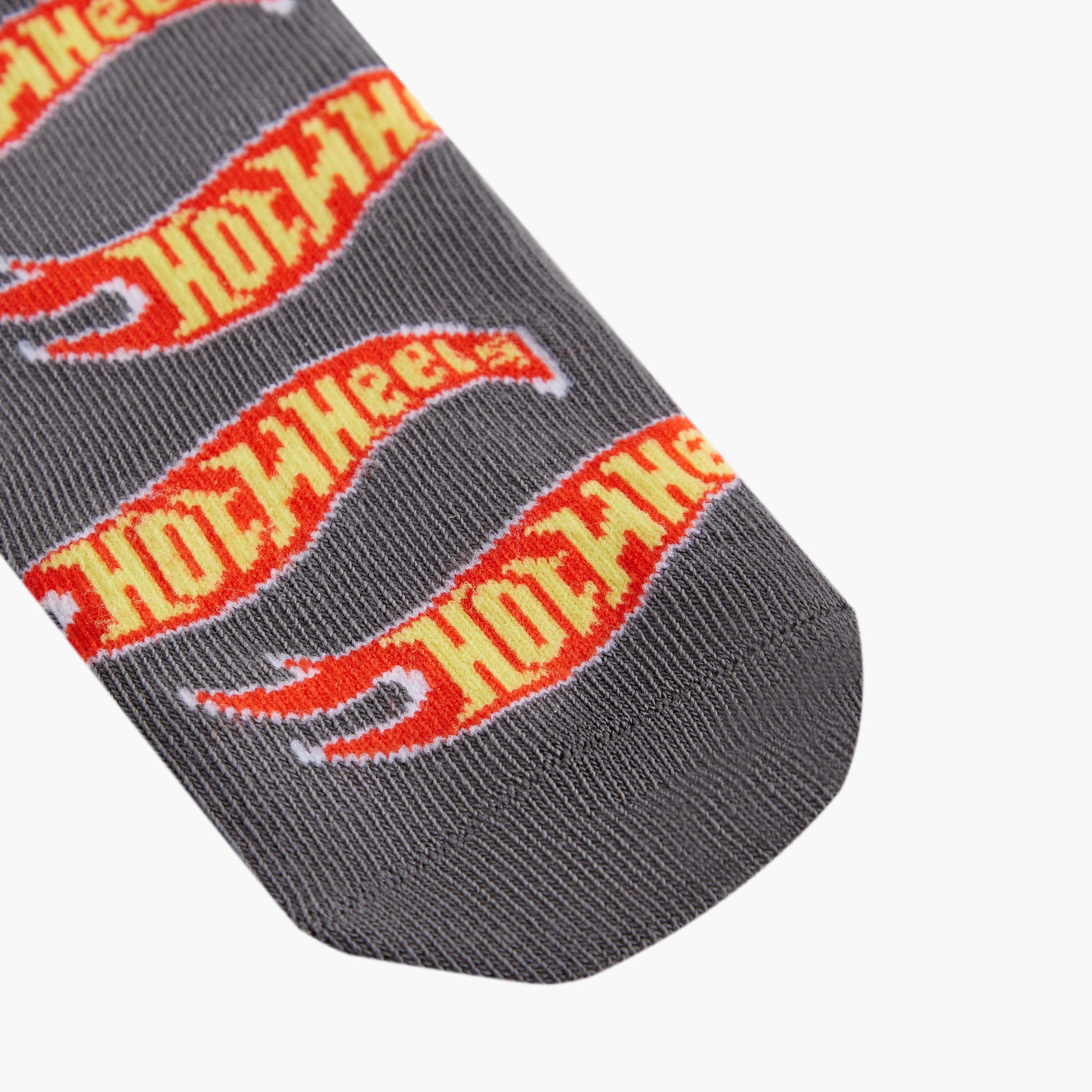 Hot Wheels Detail Ankle Length Socks - Set of 3-boys-accessories-socks-image-3