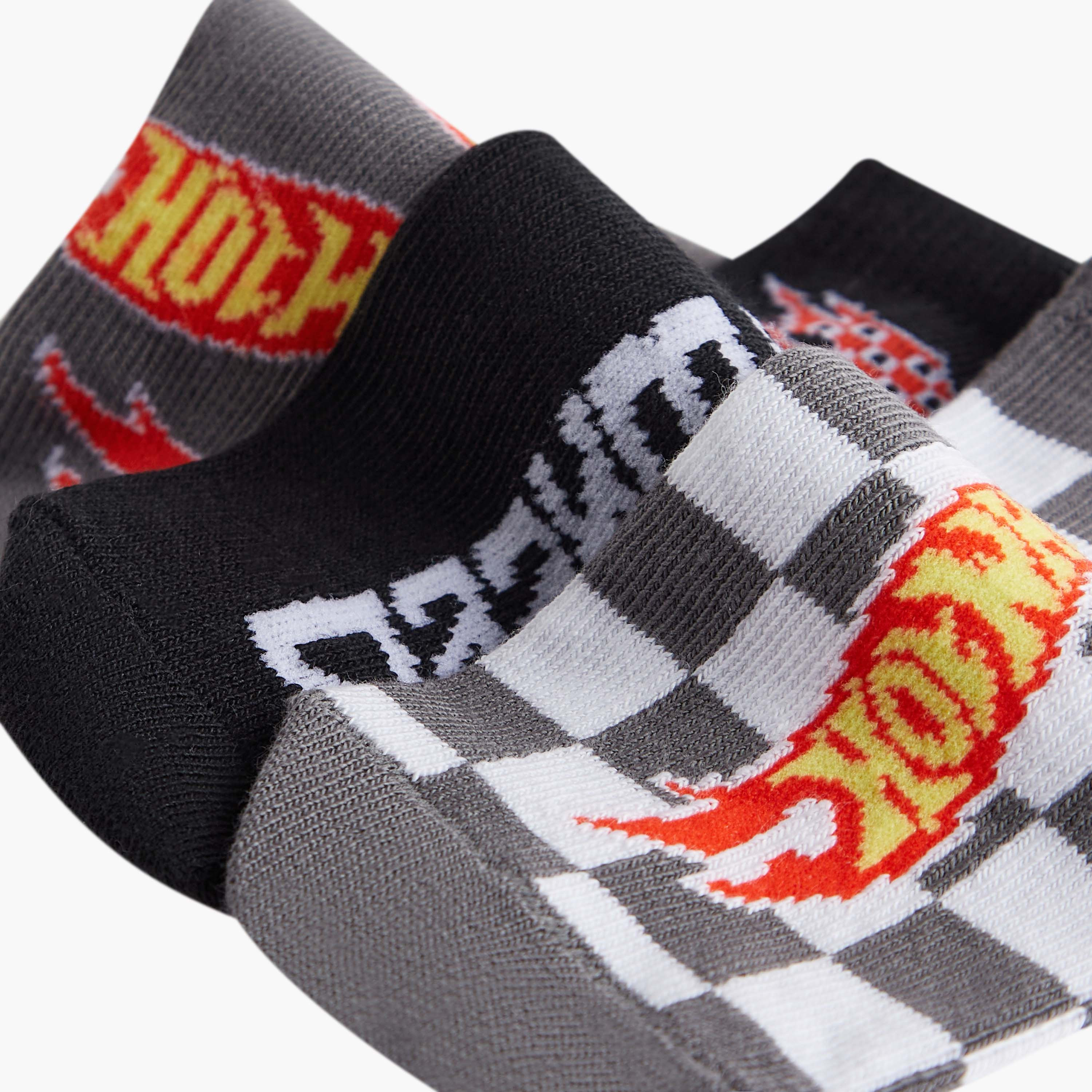 Hot Wheels Detail Ankle Length Socks - Set of 3-boys-accessories-socks-image-4