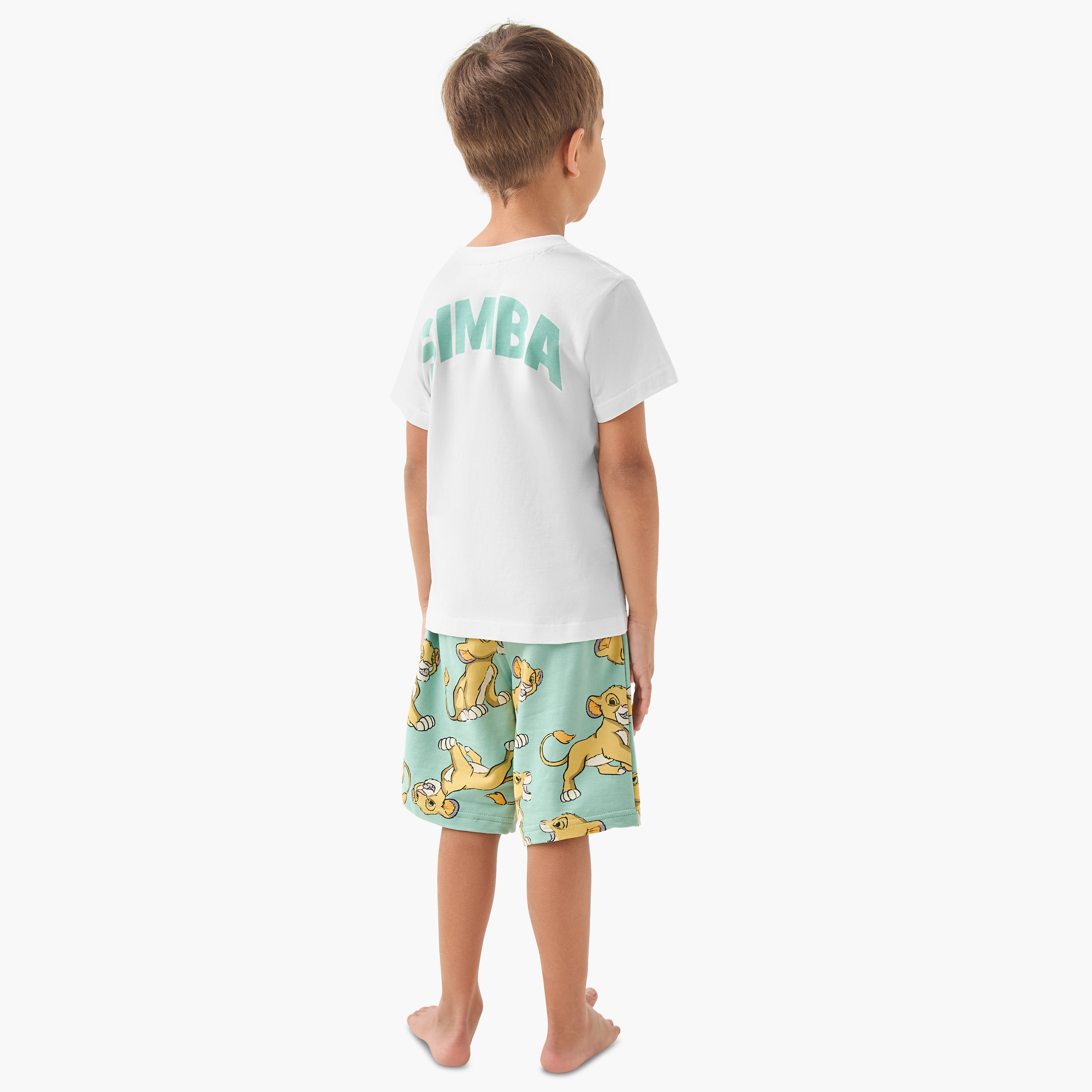 Disney The Lion King Print T-shirt and Shorts Set-boys-clothing-nightwear-image-2