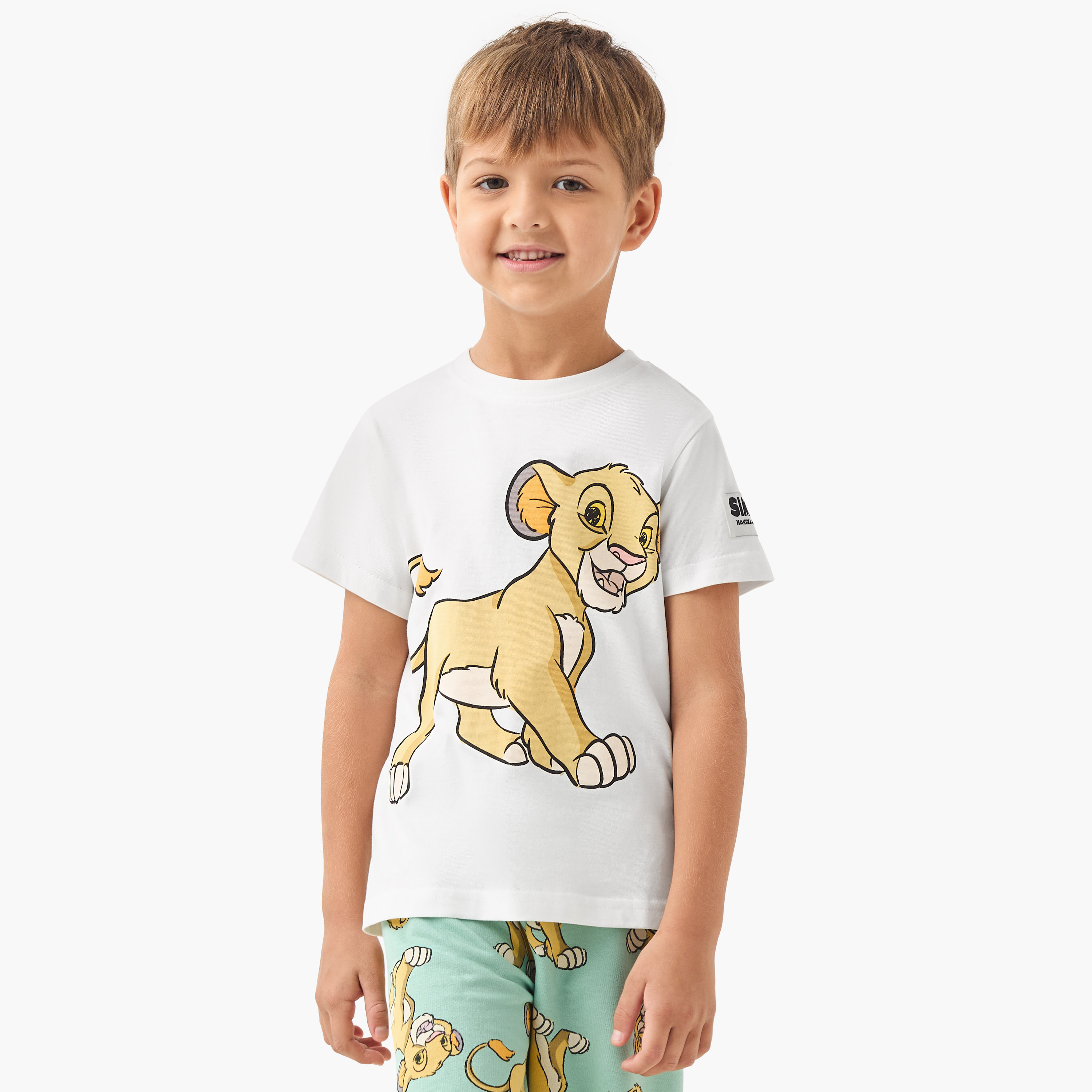 Disney The Lion King Print T-shirt and Shorts Set-boys-clothing-nightwear-image-3