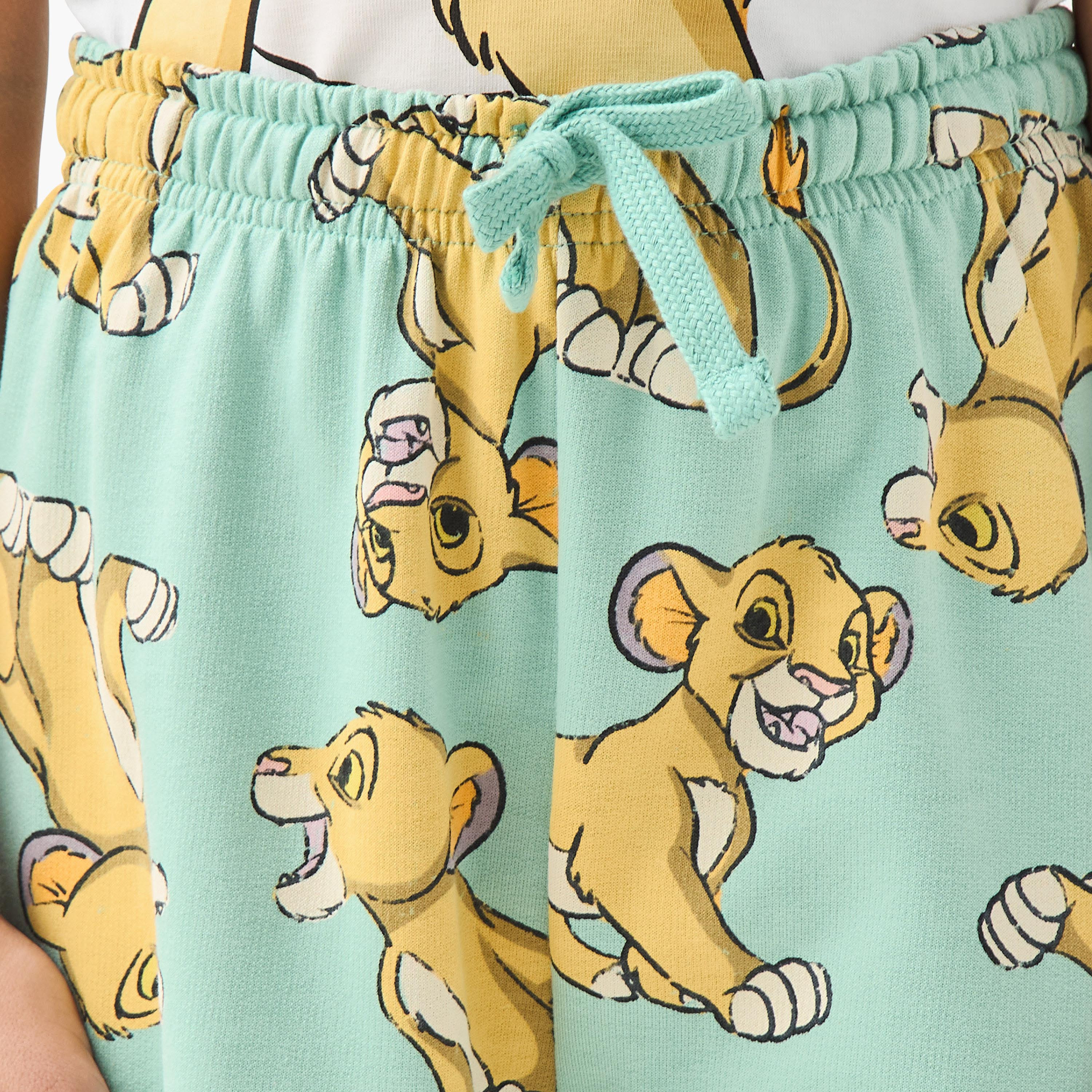 Disney The Lion King Print T-shirt and Shorts Set-boys-clothing-nightwear-image-6