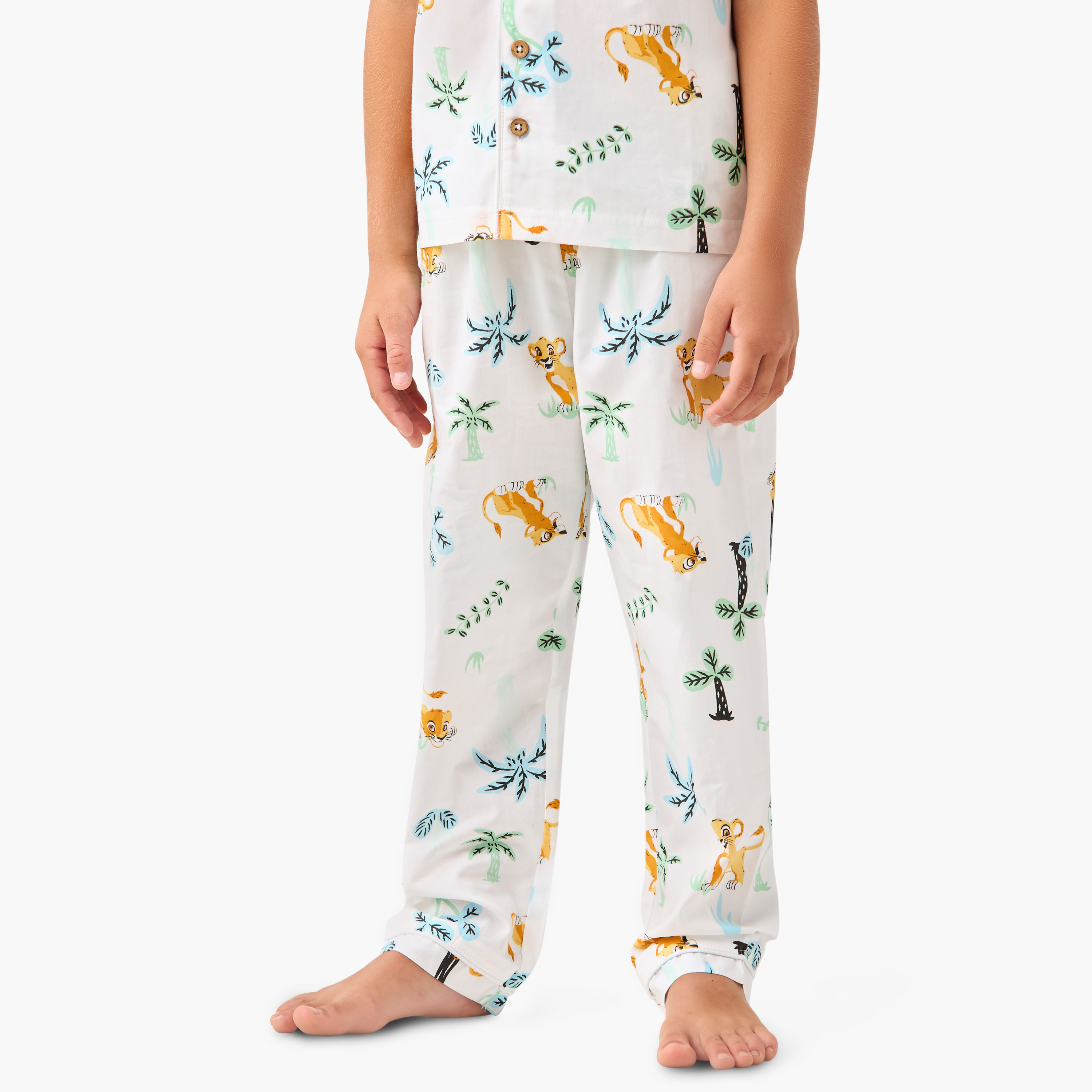 Juniors Lion King Print Shirt and Pyjama Set-boys-clothing-nightwear-image-4
