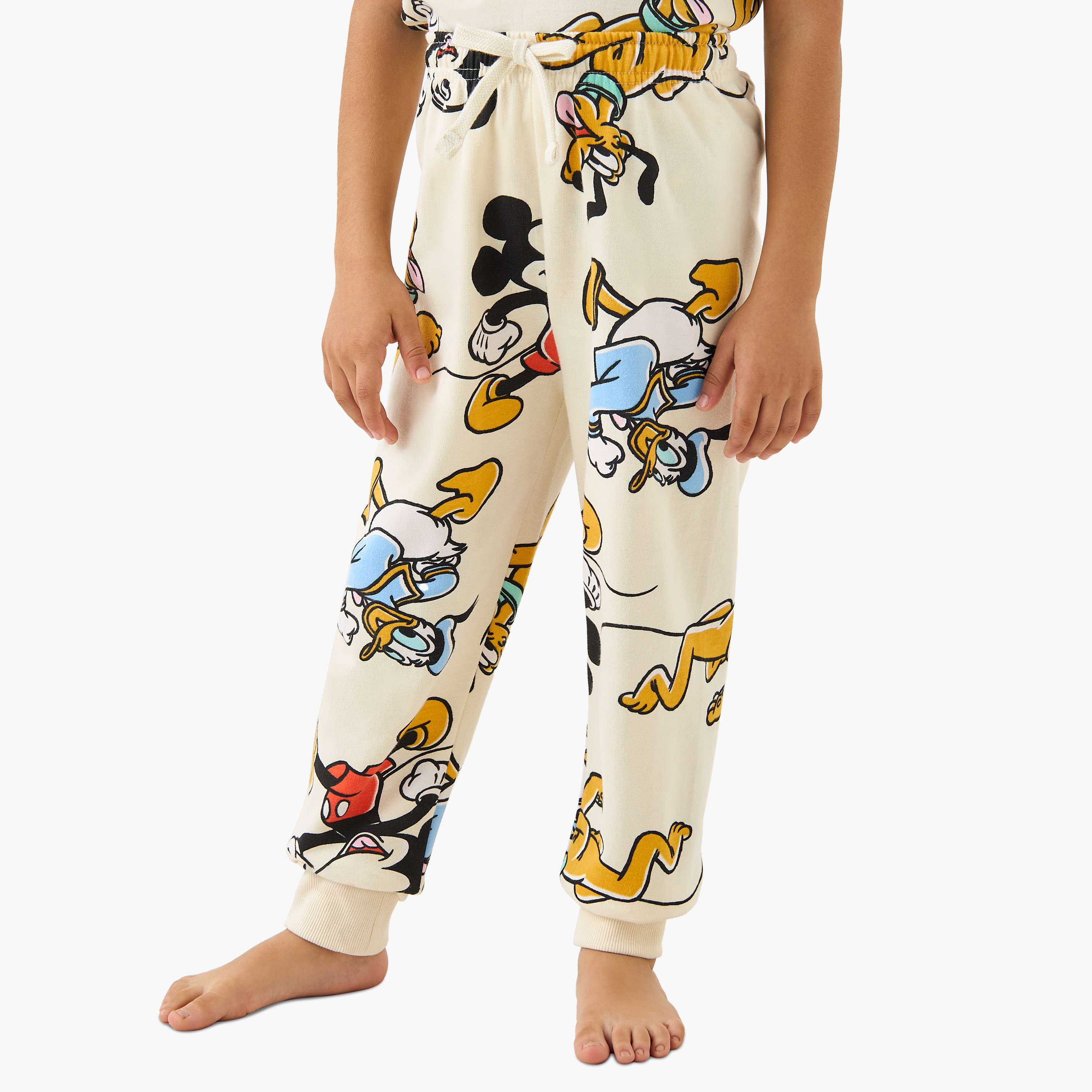 Disney Mickey and Friends Print T-shirt and Pyjama Set-boys-clothing-nightwear-image-3