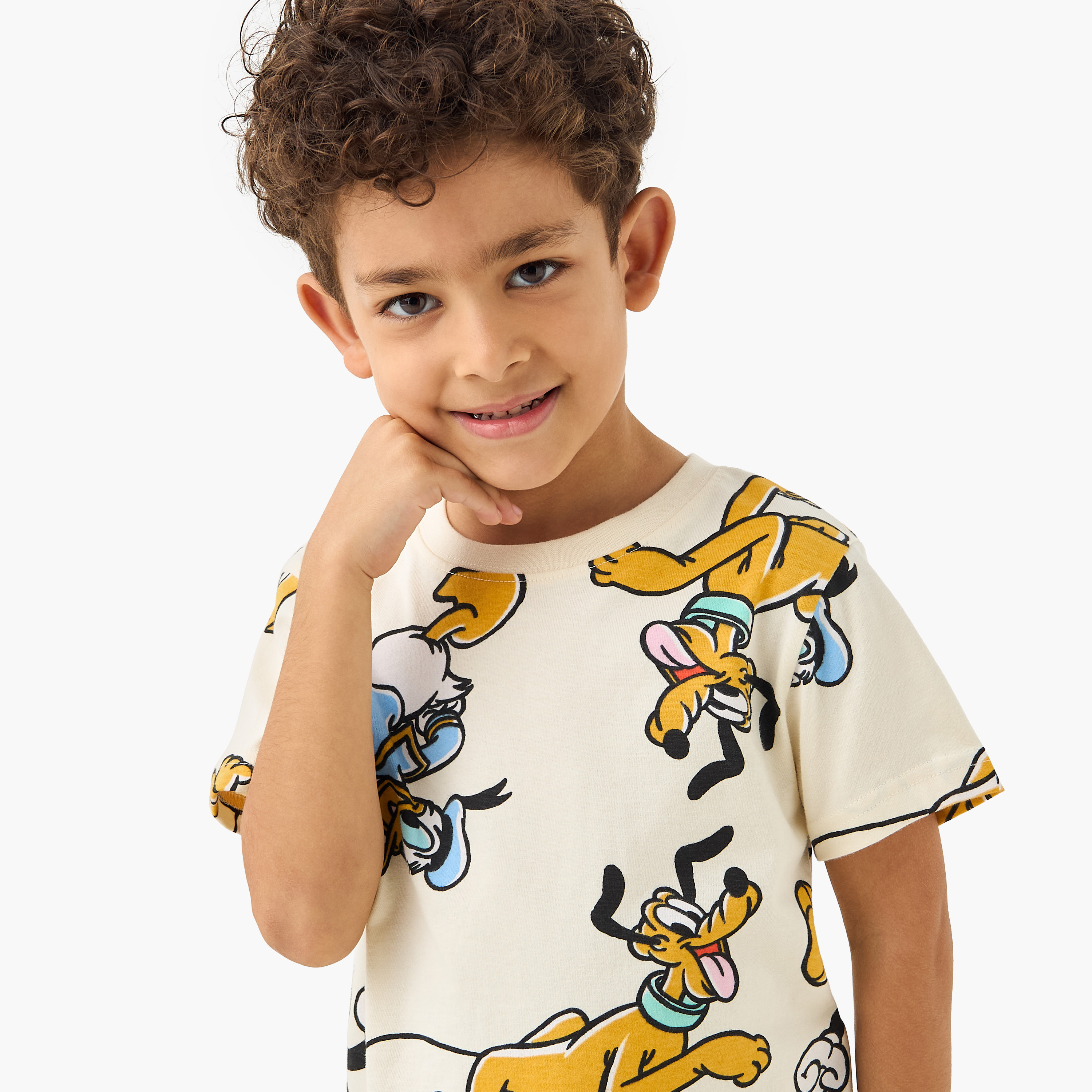 Disney Mickey and Friends Print T-shirt and Pyjama Set-boys-clothing-nightwear-image-5