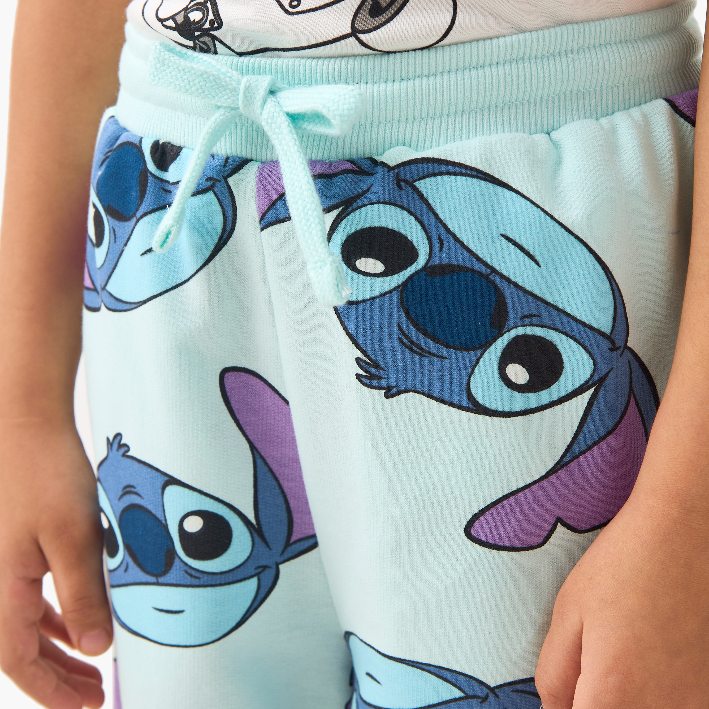 Disney Stitch Print T-shirt and Pyjama Set-boys-clothing-nightwear-image-5