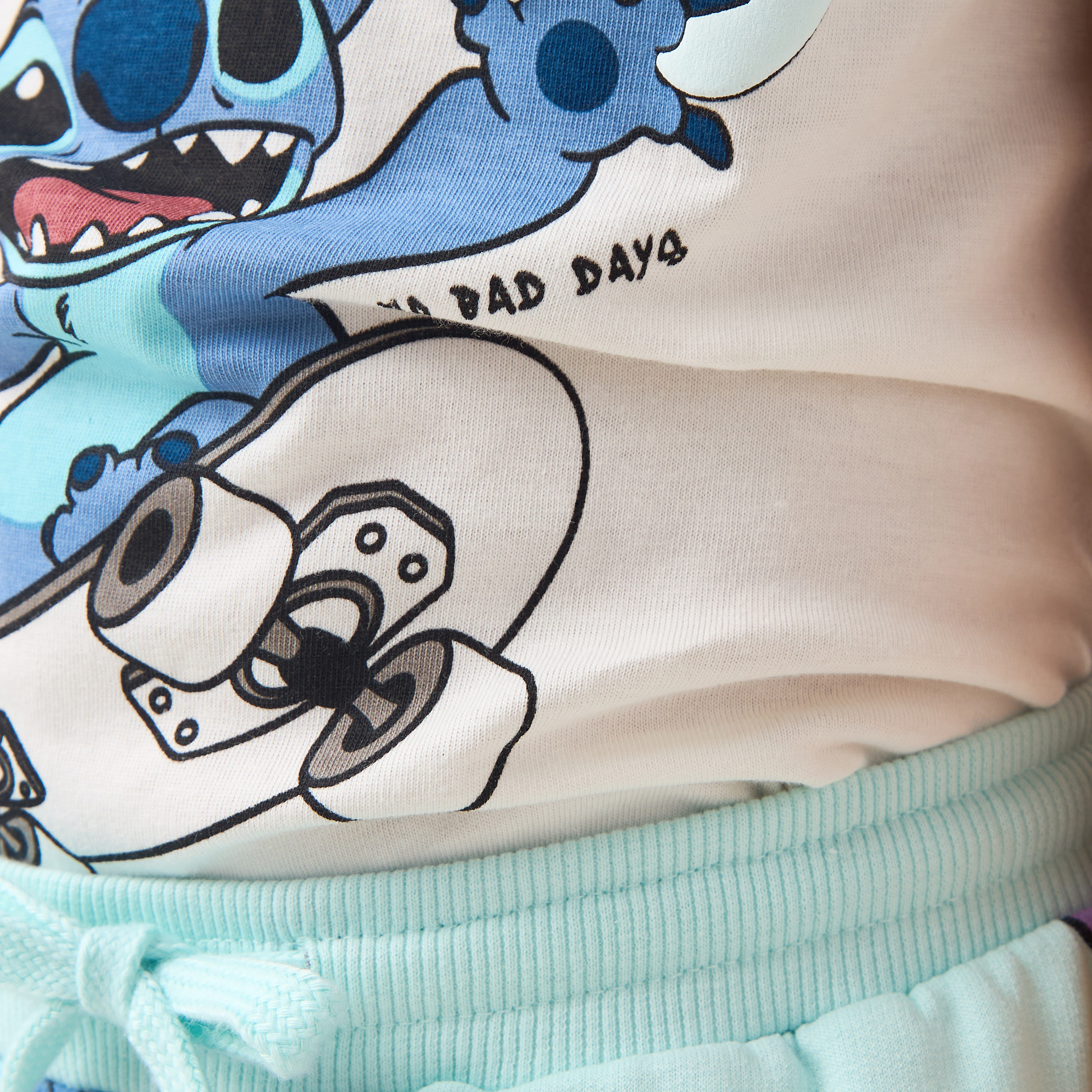 Disney Stitch Print T-shirt and Pyjama Set-boys-clothing-nightwear-image-6