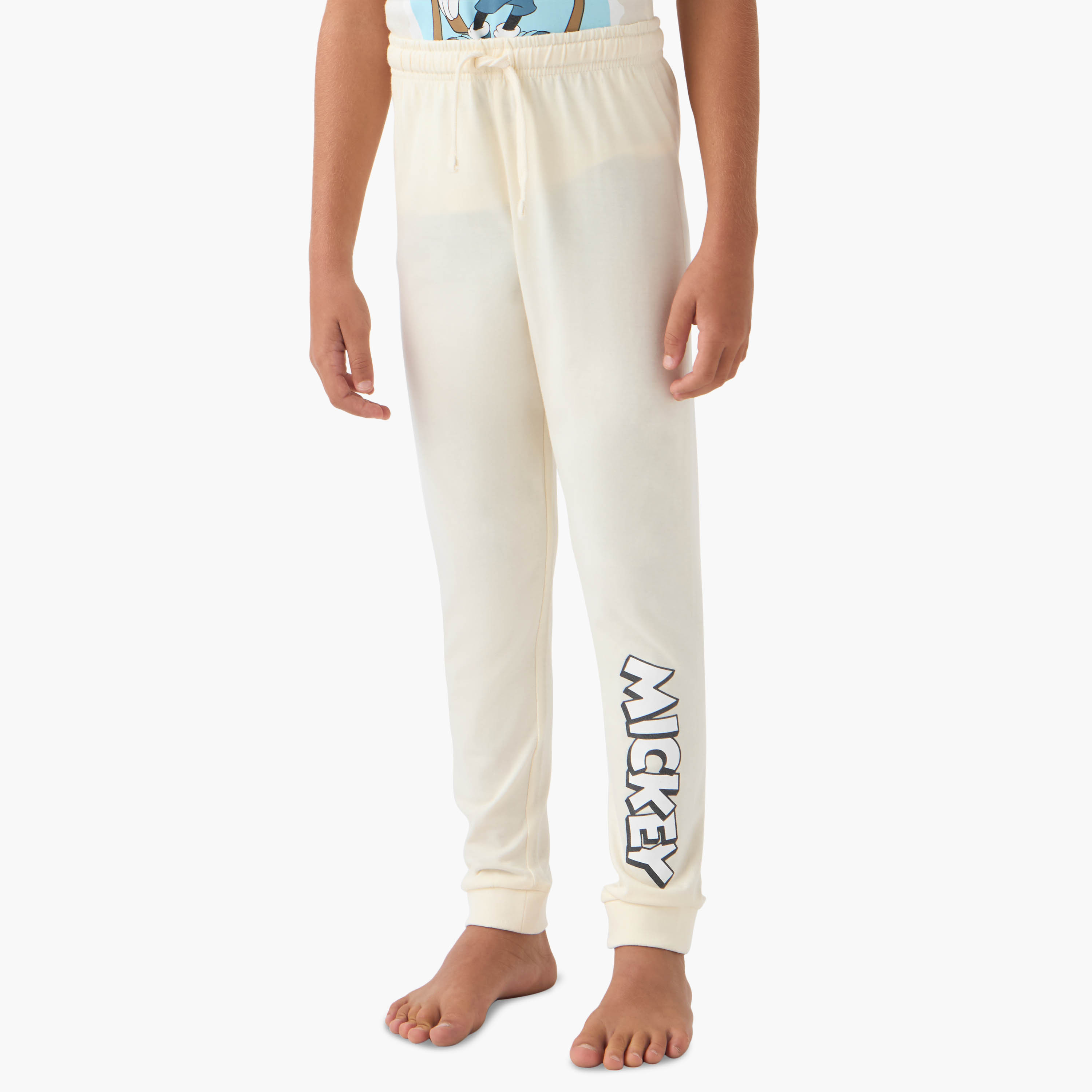 Disney Mickey Mouse Printed T-shirt and Pyjamas - Set of 2-boys-clothing-nightwear-image-4
