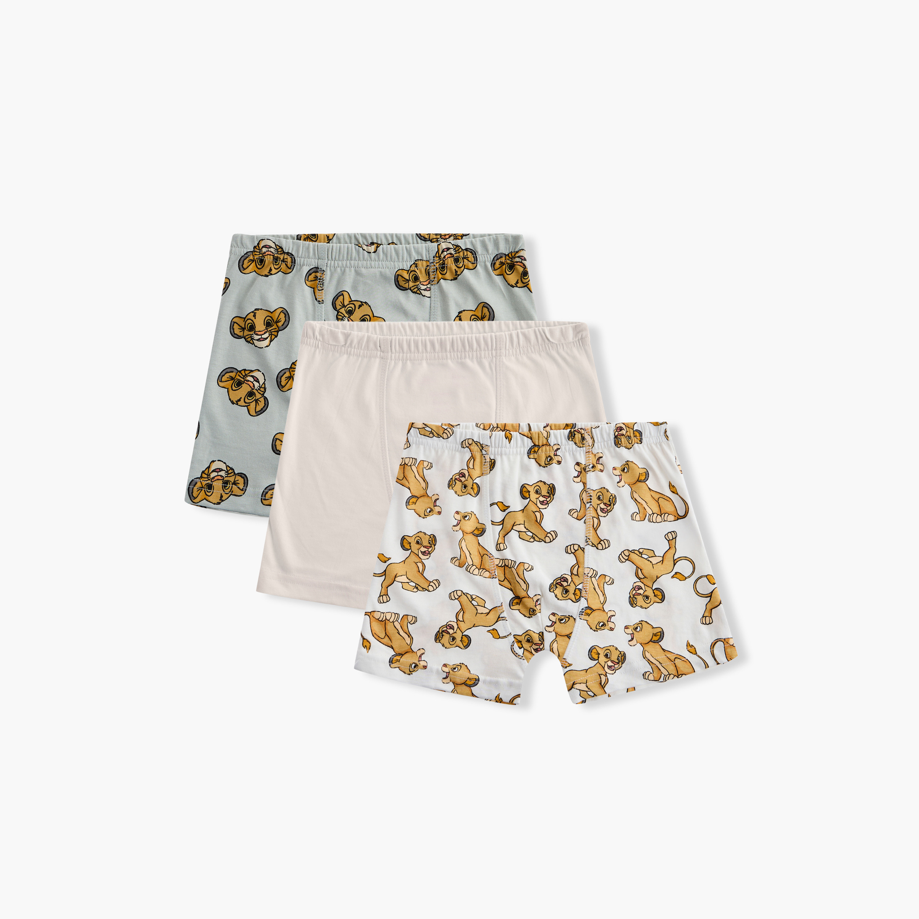 Disney The Lion King Print Boxers with Elasticated Waistband - Set of 3-baby-boys-clothing-innerwear-image-1