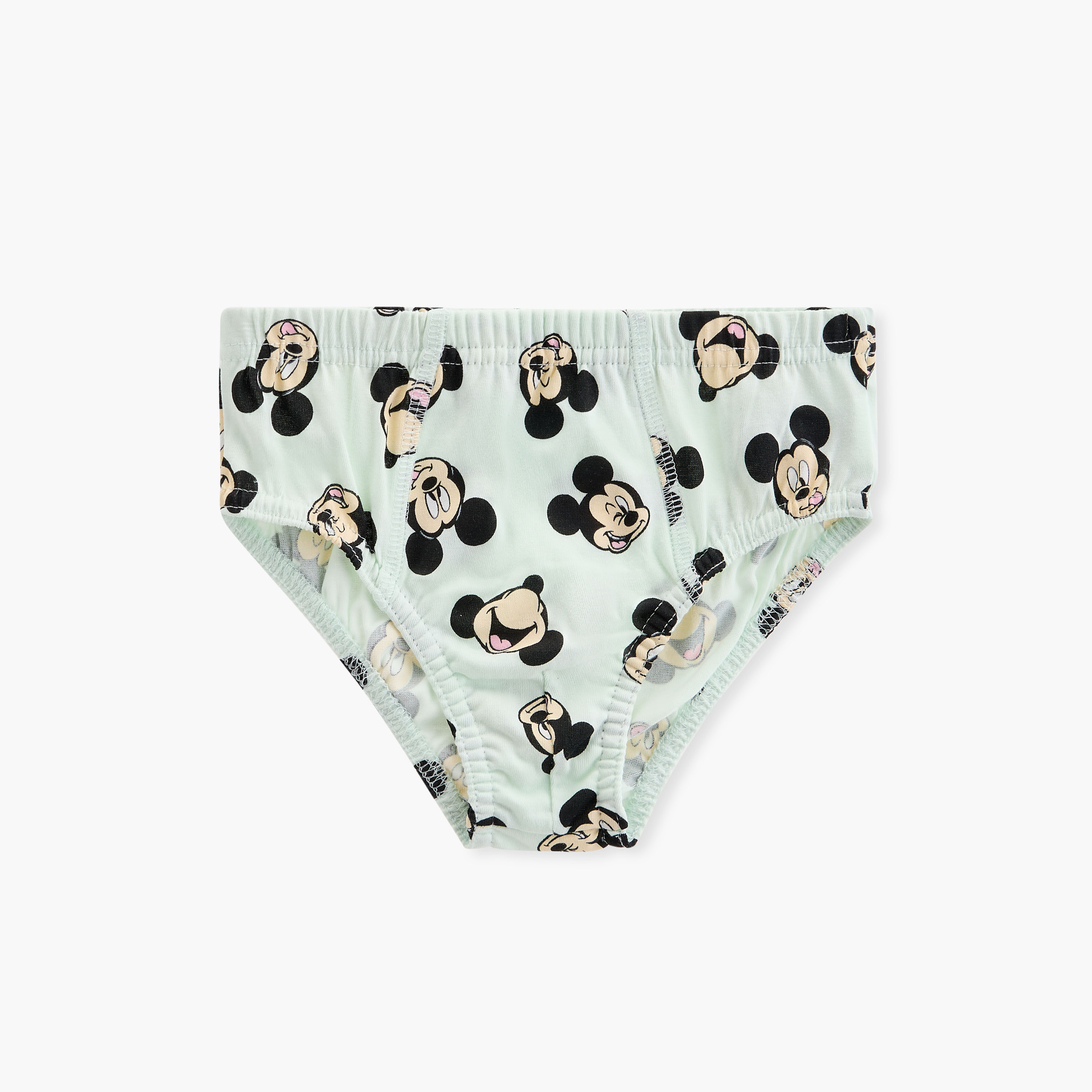 Disney Mickey Mouse Print Briefs with Elasticated Waistband - Set of 3-baby-boys-clothing-innerwear-image-2