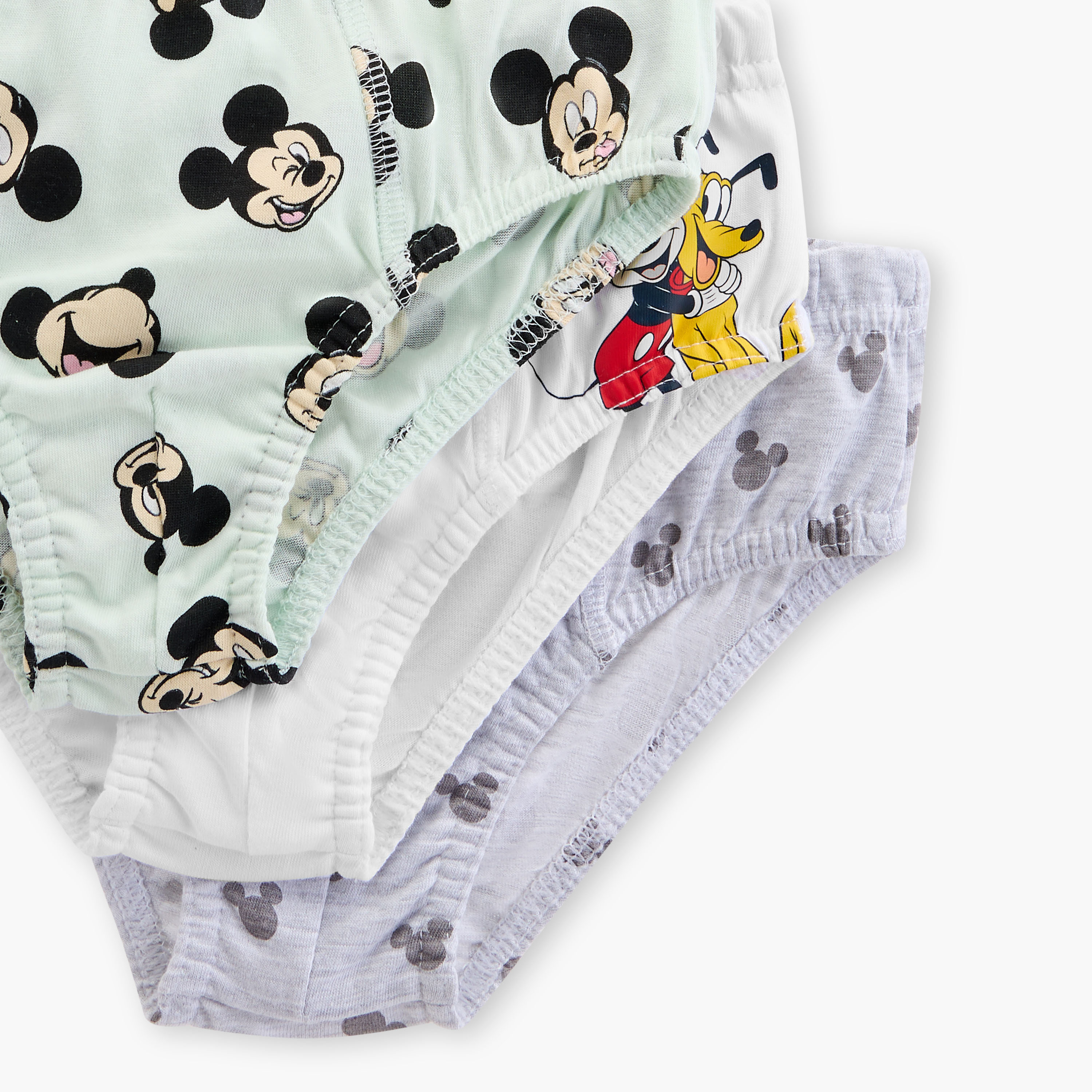 Disney Mickey Mouse Print Briefs with Elasticated Waistband - Set of 3-baby-boys-clothing-innerwear-image-6