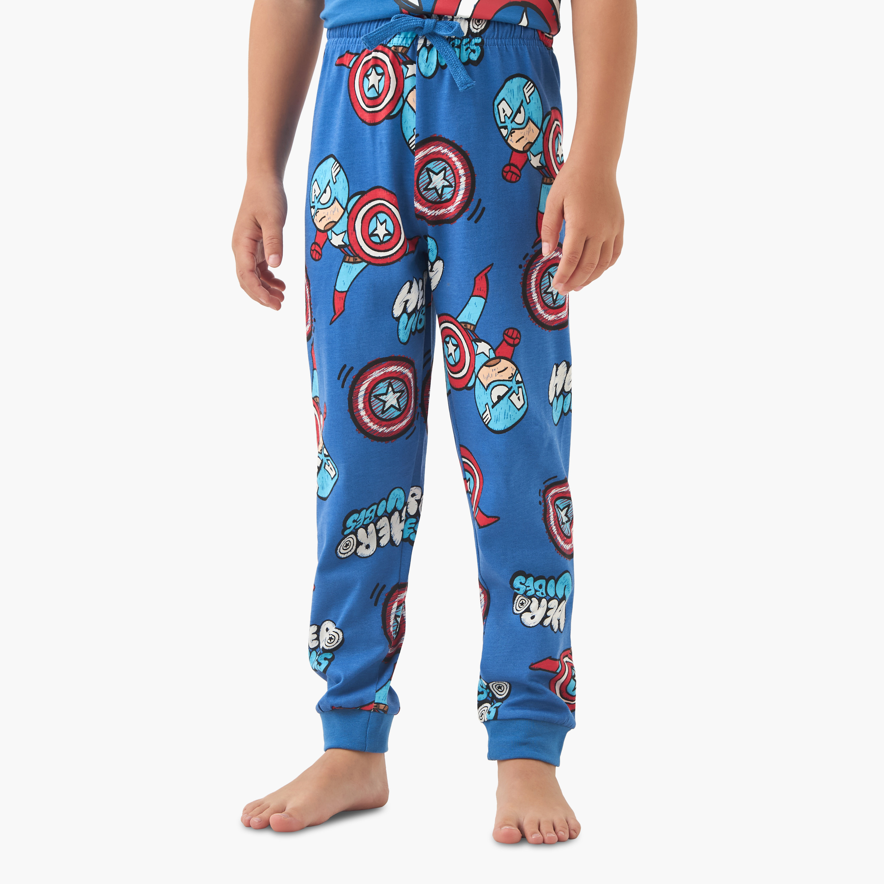 Avengers Print T-shirts and Pyjamas - Set of 2-boys-clothing-nightwear-image-5
