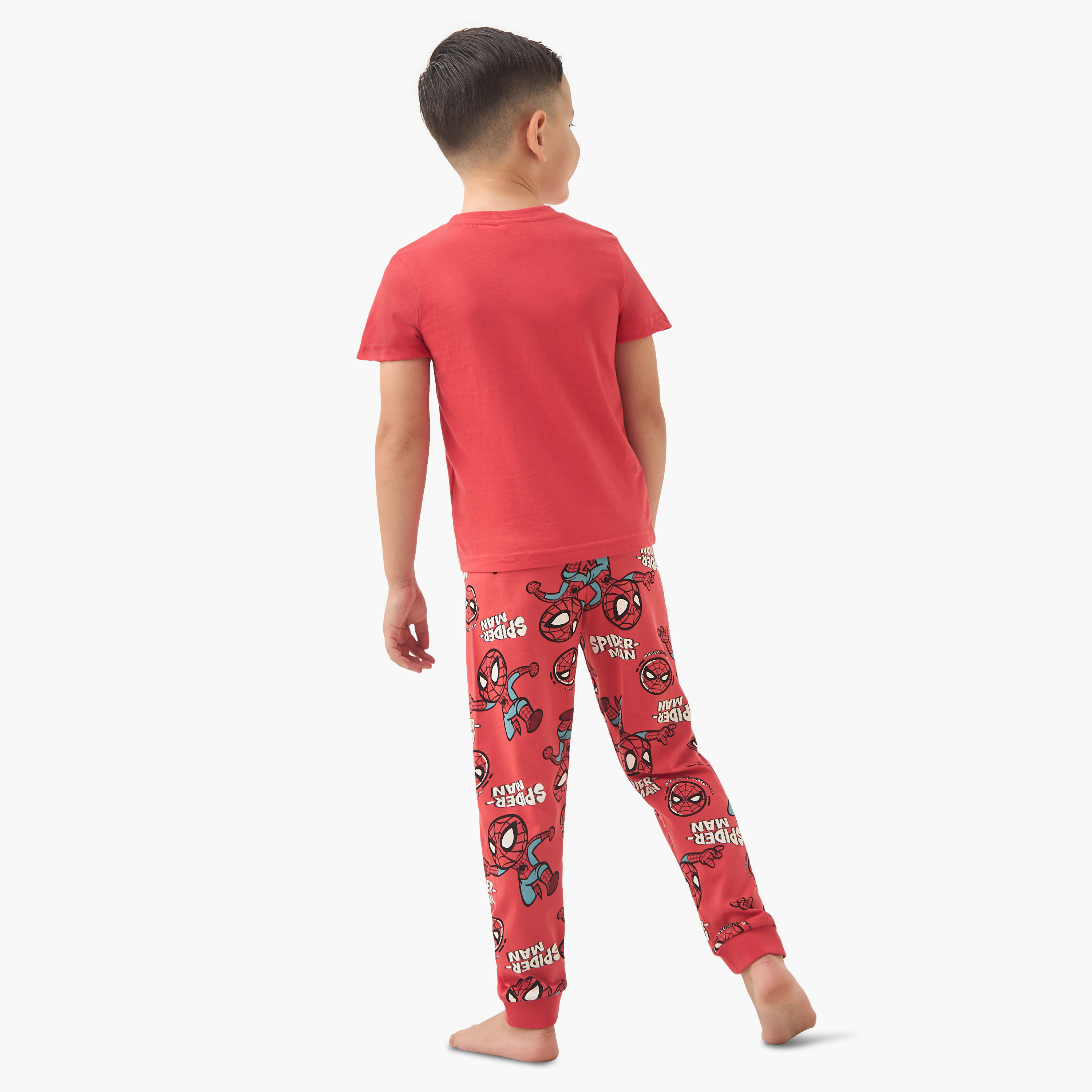 Avengers Print T-shirts and Pyjamas - Set of 2-boys-clothing-nightwear-image-9