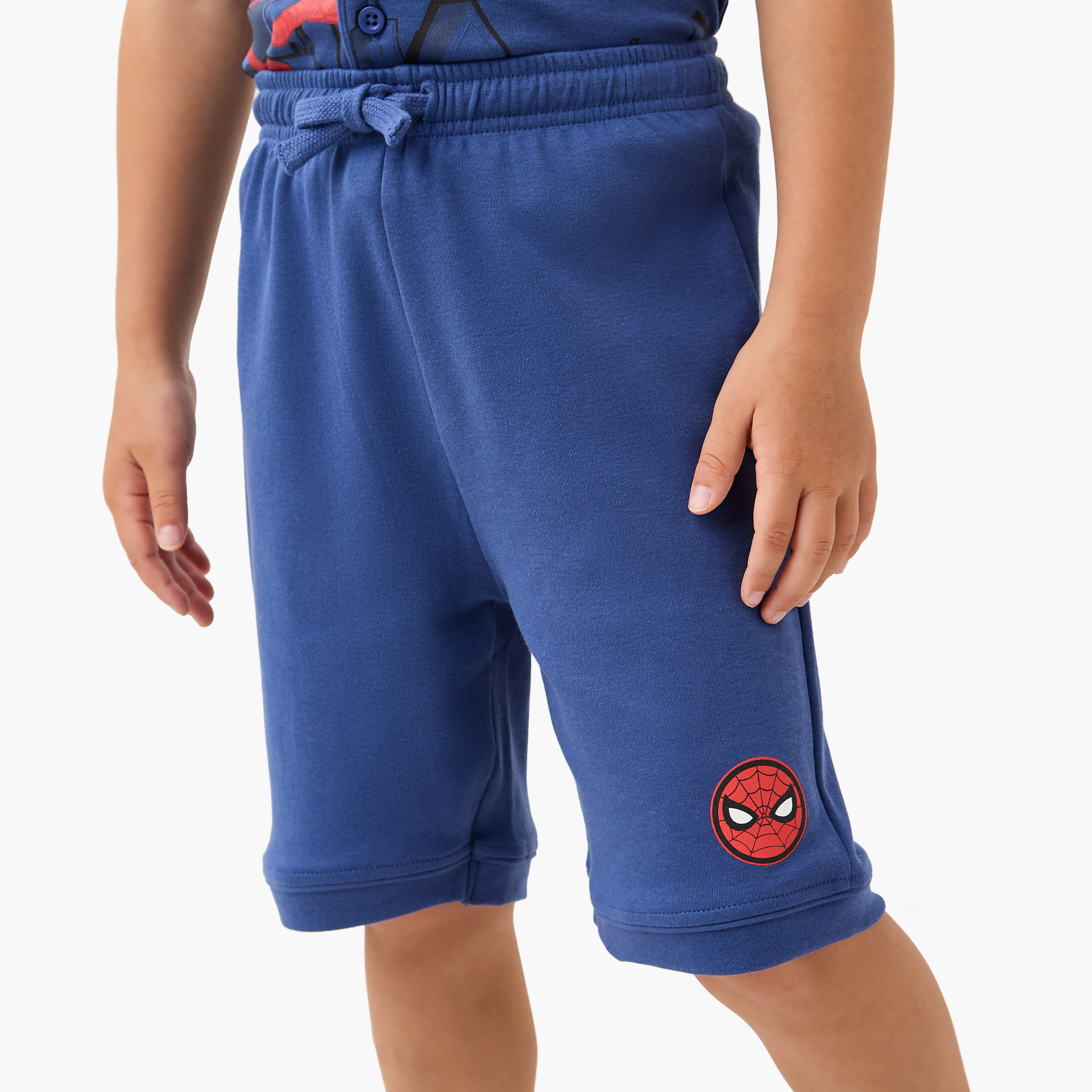 Spider-Man Print Shirt and Shorts Set-boys-clothing-nightwear-image-3