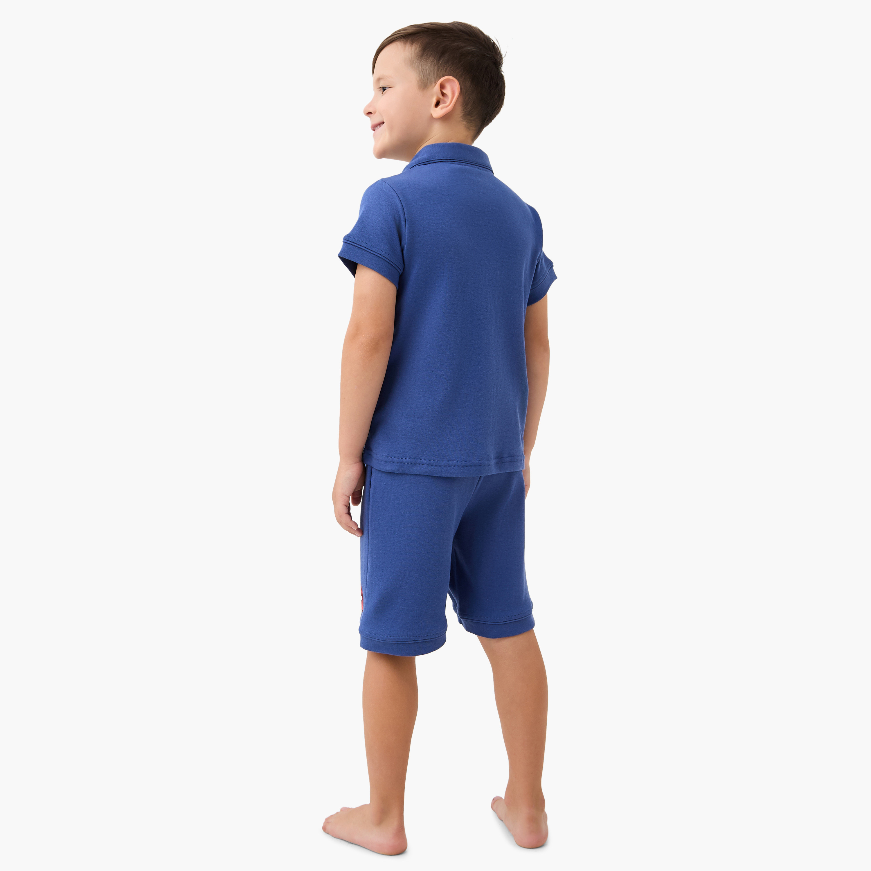 Spider-Man Print Shirt and Shorts Set-boys-clothing-nightwear-image-4