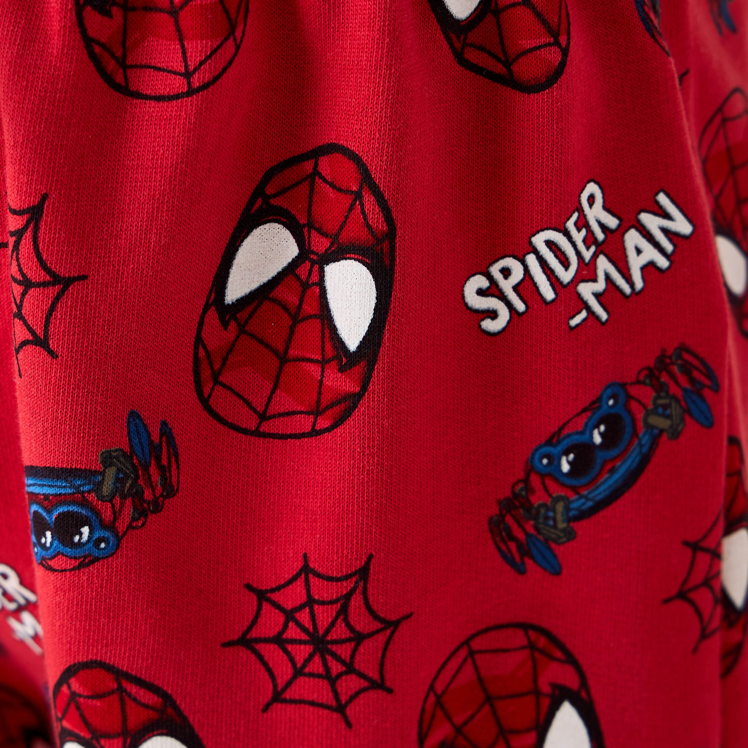 Spider-Man Print T-shirt and Shorts Set-boys-clothing-nightwear-image-6