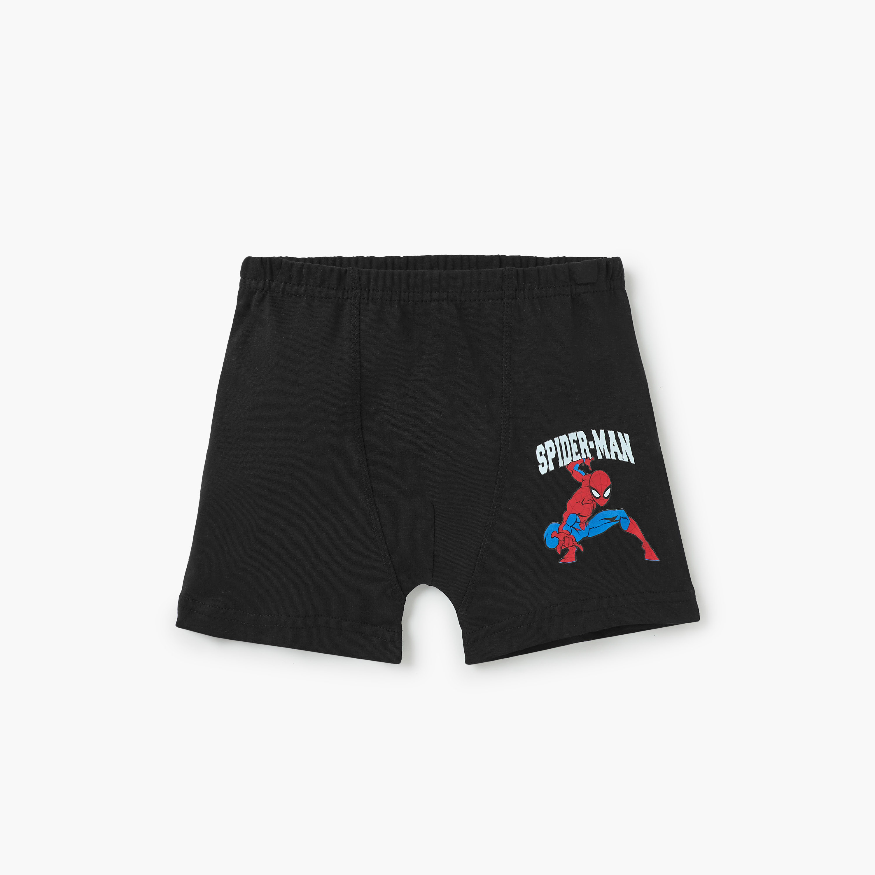 سراويل بوكسرات بطبعات سبايدرمان مع حزام مطاطي - طقم 3 قطع-baby-boys-clothing-innerwear-image-4