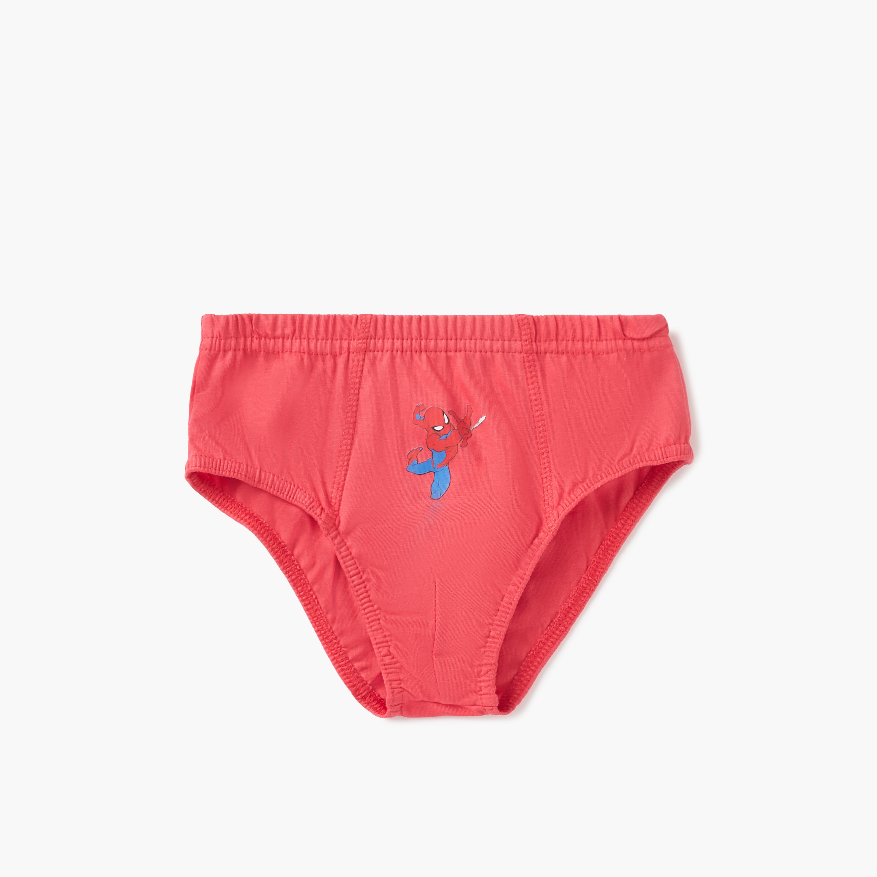 Spider-Man Print Briefs with Elasticated Waistband - Set of 3-baby-boys-clothing-innerwear-image-2