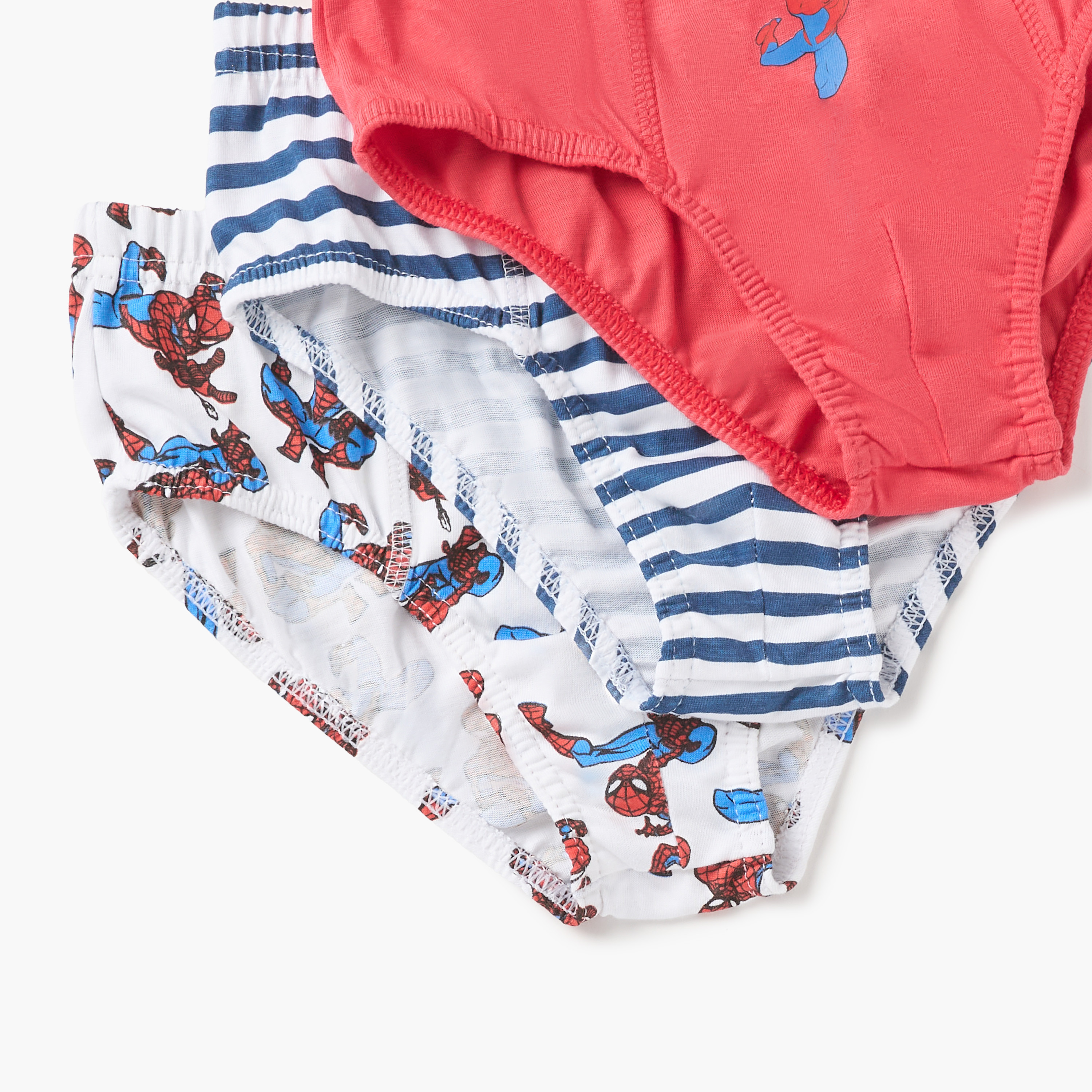 Spider-Man Print Briefs with Elasticated Waistband - Set of 3-baby-boys-clothing-innerwear-image-4