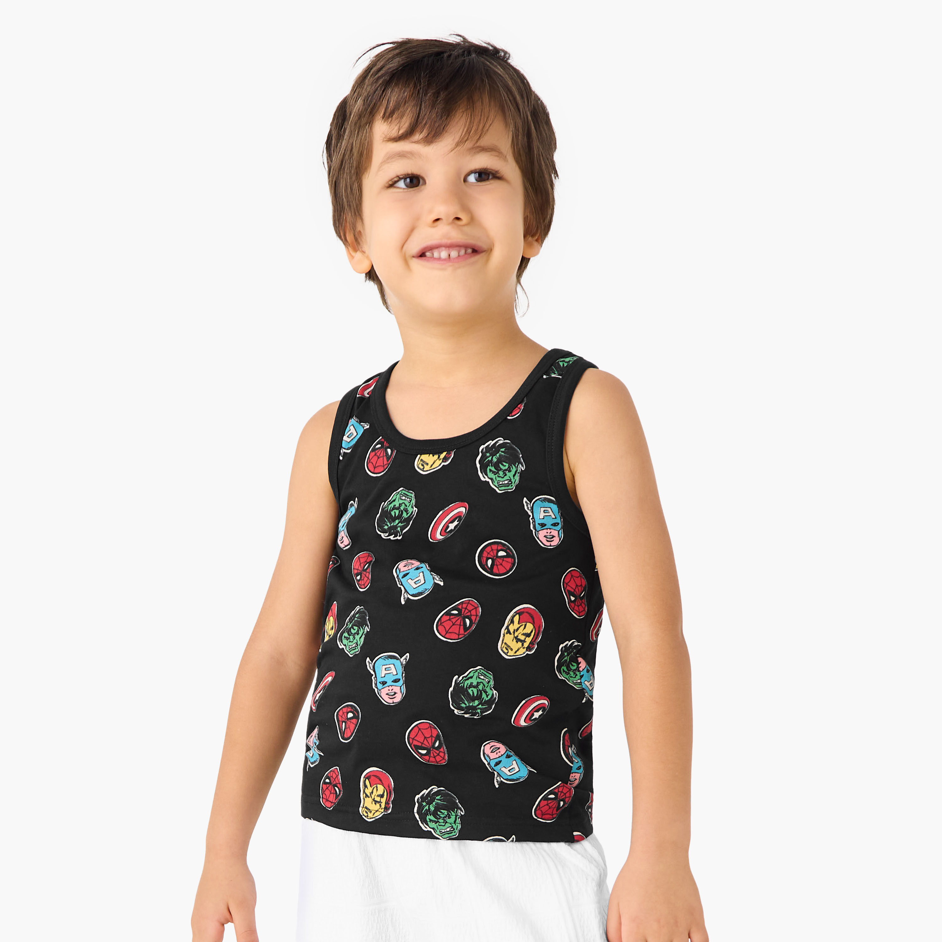 فيستات دون أكمام بطبعات سبايدرمان - طقم 3 قطع-baby-boys-clothing-innerwear-image-2