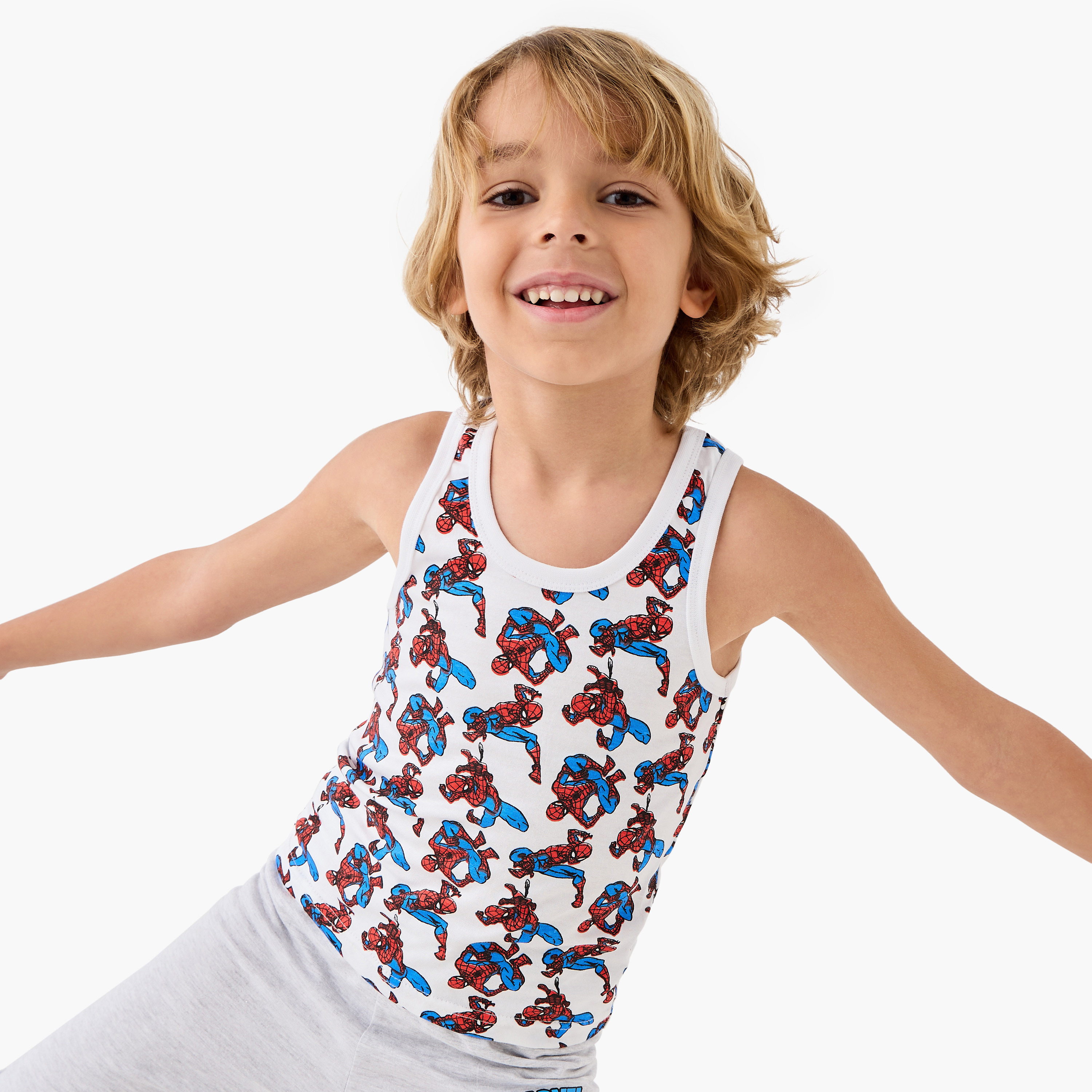 فيست بطبعات سبايدرمان - طقم من 3 قطغ-baby-boys-clothing-innerwear-image-2